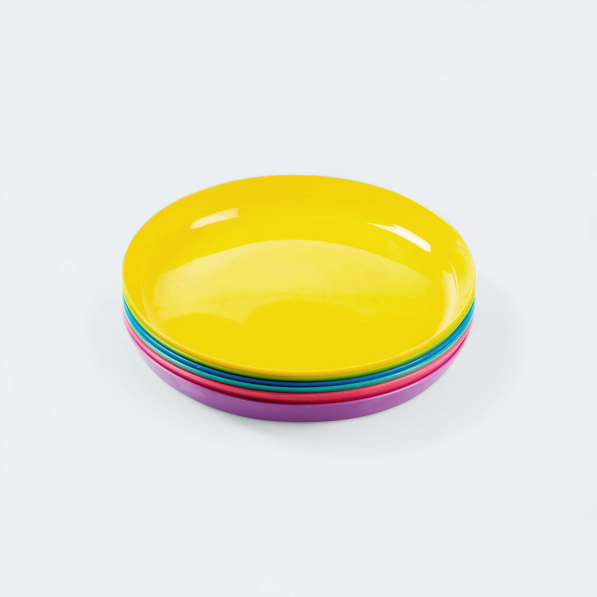 Kiddies Rainbow Plastic Plates 6pcs Buzz Kids