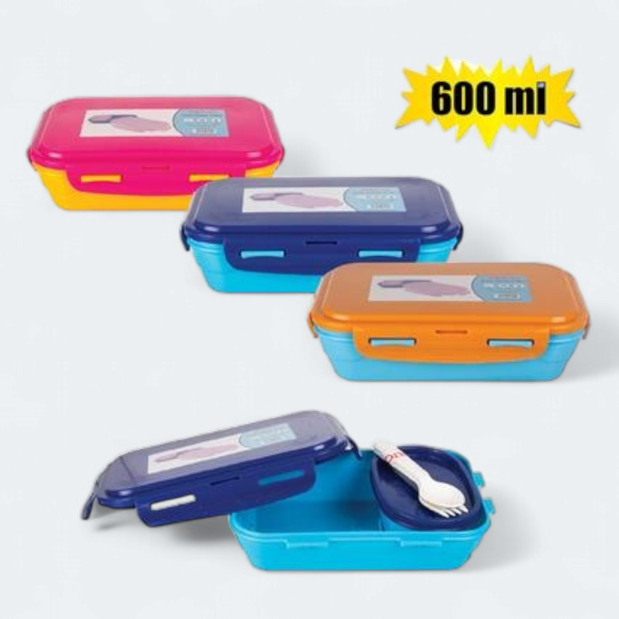 Lunch Box 600ml with Mini Container Box