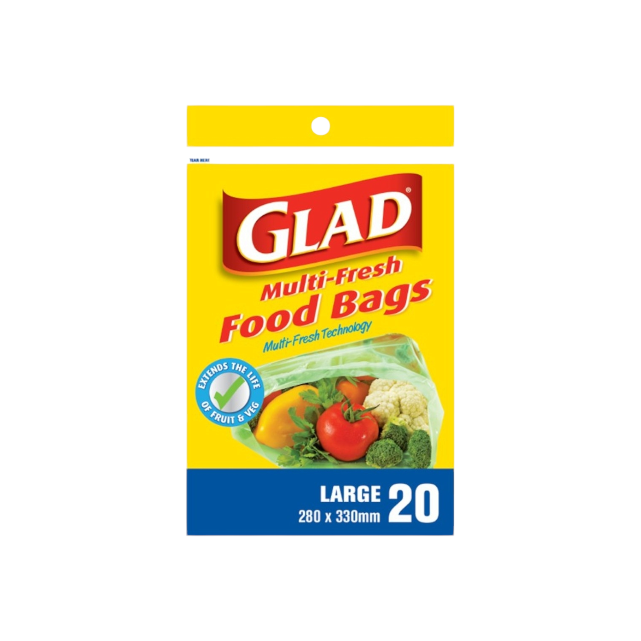 Glad Multi-Fresh Food Bags Large 280x330mm 20pack