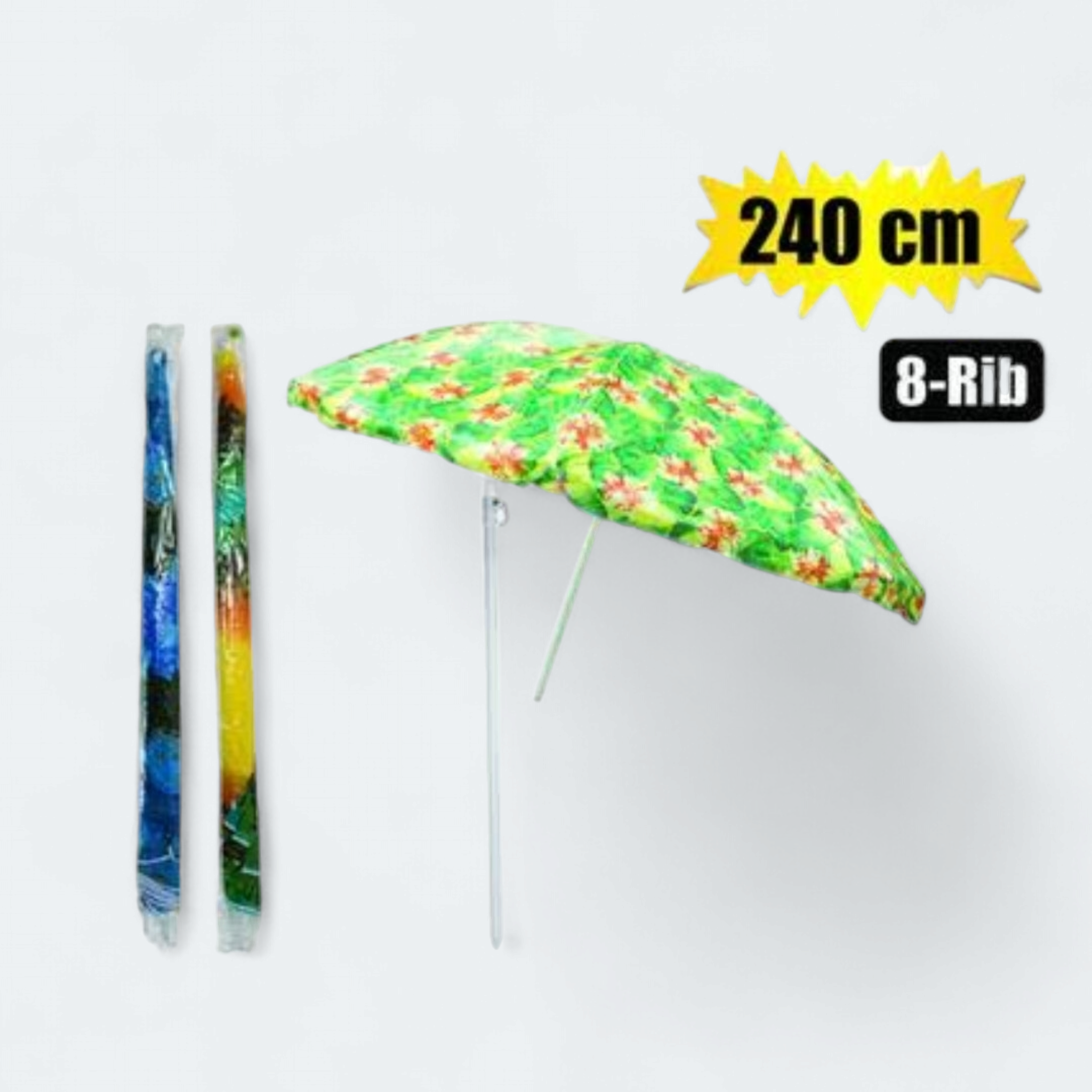 Beach Umbrella 240cm 8-Rib