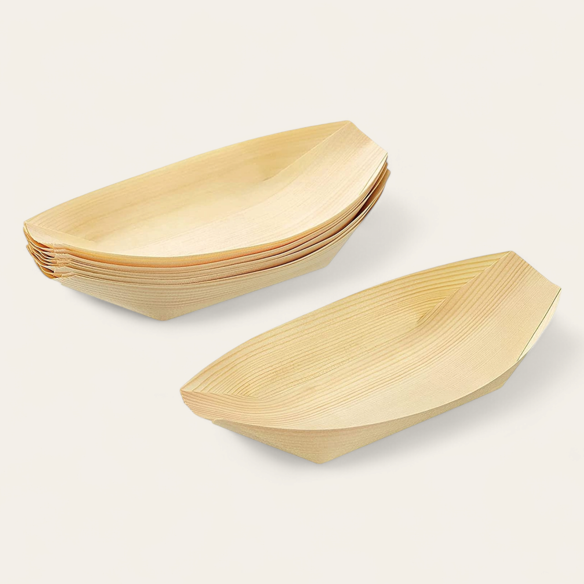 Bamboo Serving Boat Tray Disposable 12inch 30cm 1pc