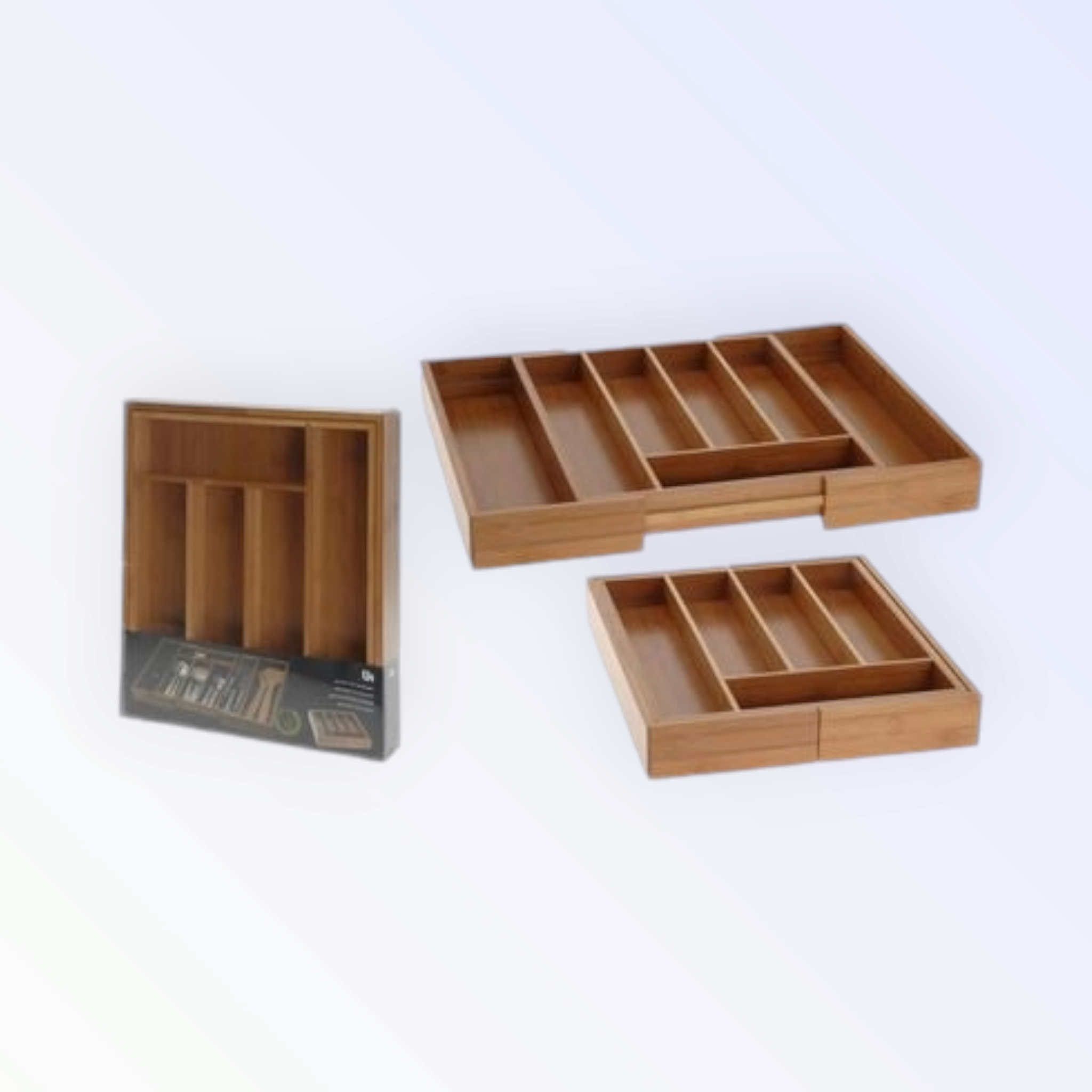 EH Bamboo Extendable Cutlery Tray 430x350x65mm 21056