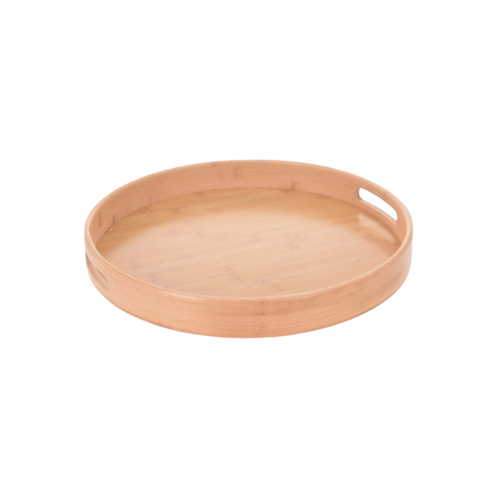 EH Bamboo Serving Tray Round with Grip Handle 40x5cm 21071