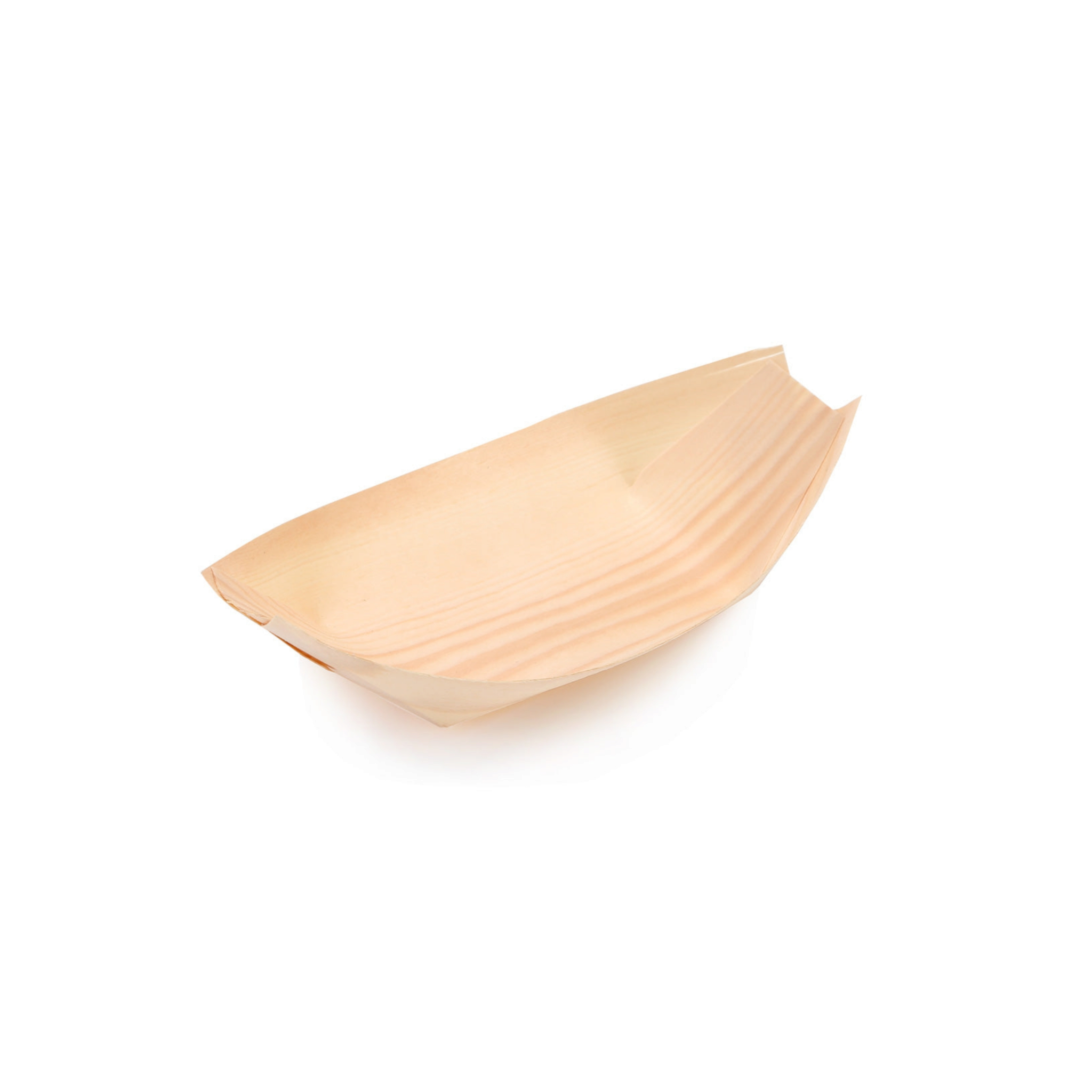 Bamboo Serving Boat Tray Disposable 8x13cm 20pack