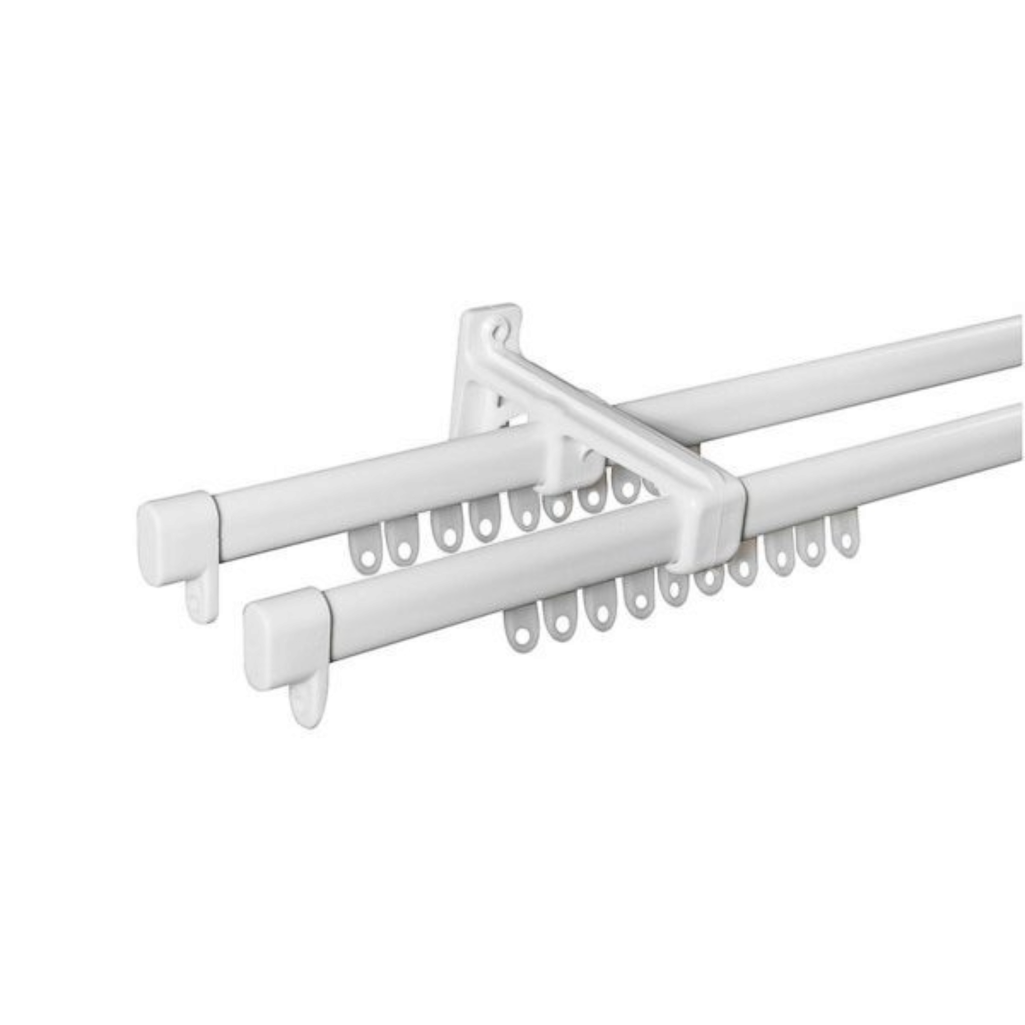 Elite Plastic Curtain Rail Double 3m