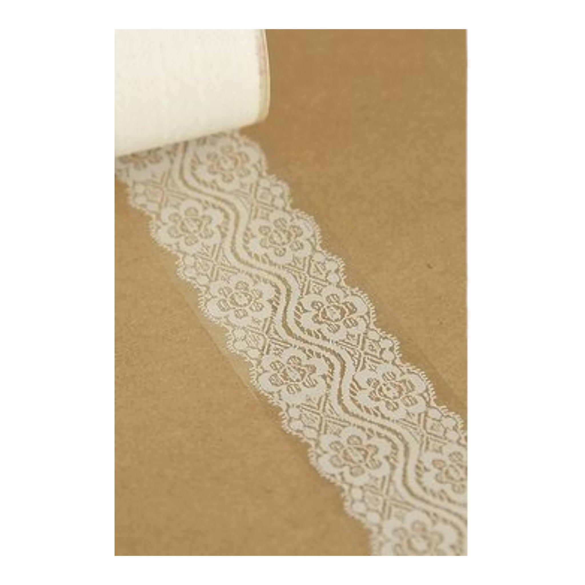 Lace Deco White with Clear Tape 45mmx100m