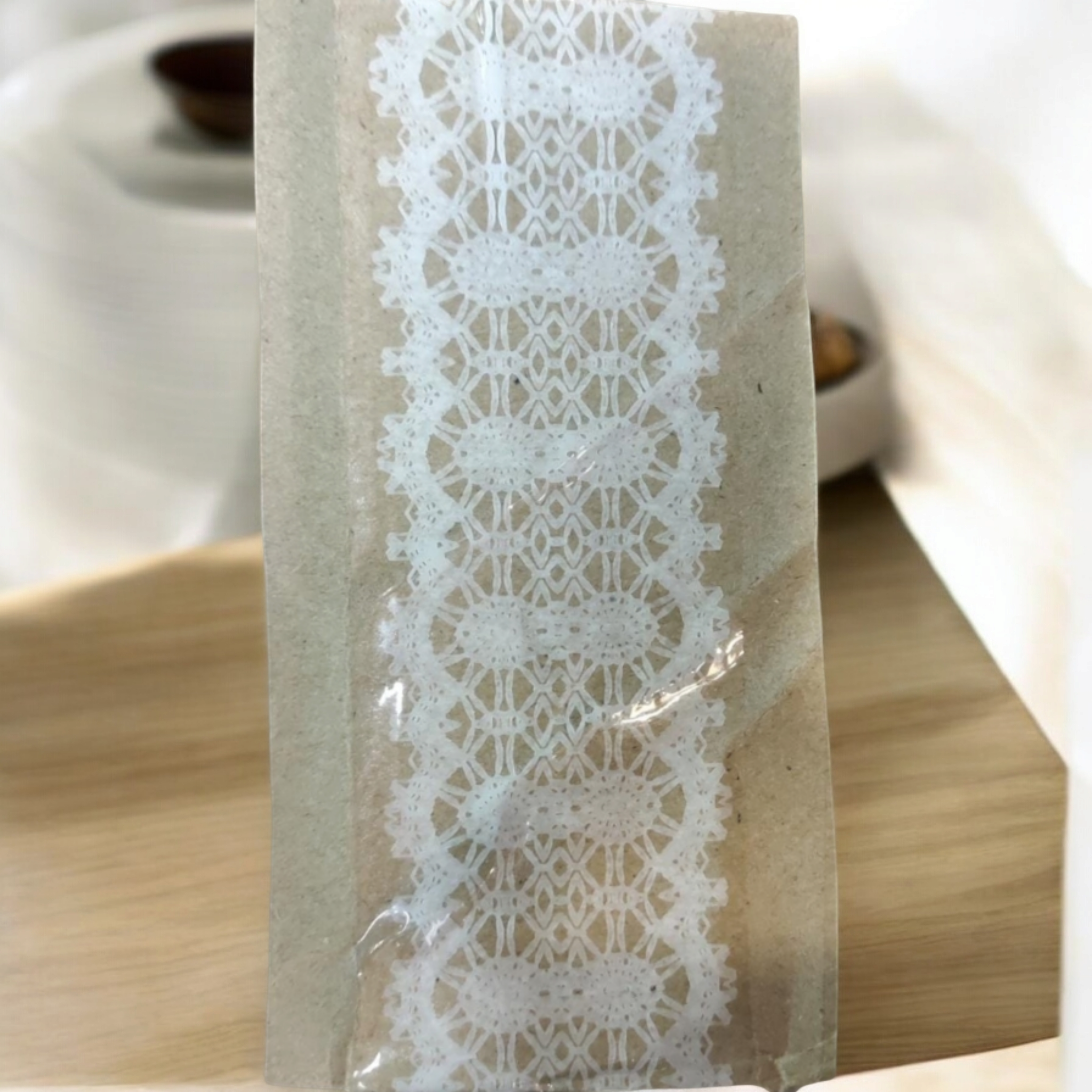 Lace Deco White with Clear Tape 45mmx100m