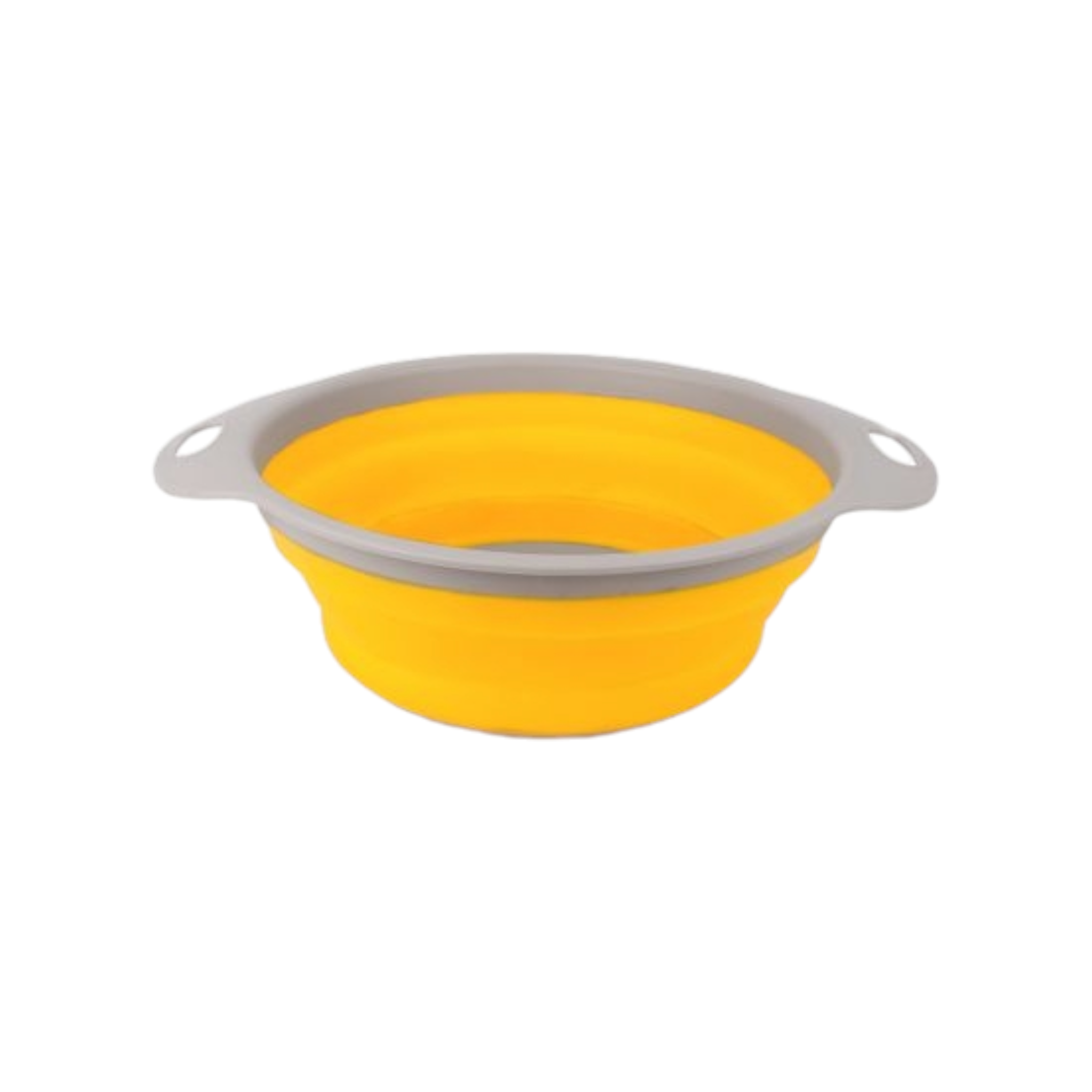 Silicone Collapsible Colander and Strainer with Handle Yellow 10Inch 109