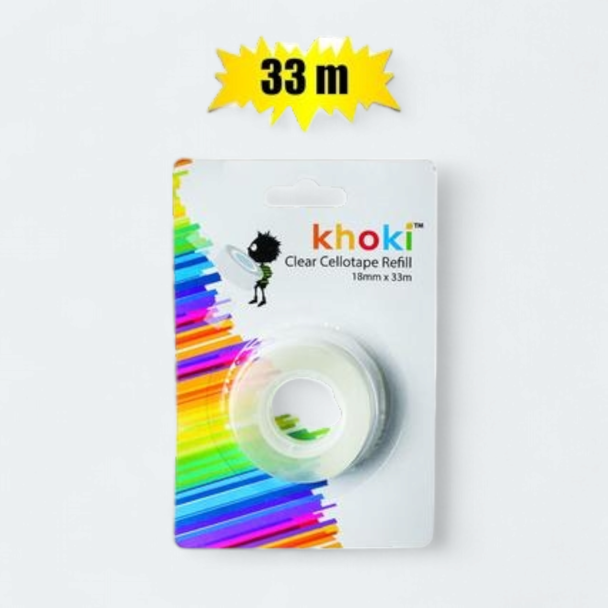 Khoki Adhesive Super Tape Clear 33x18mm Refill