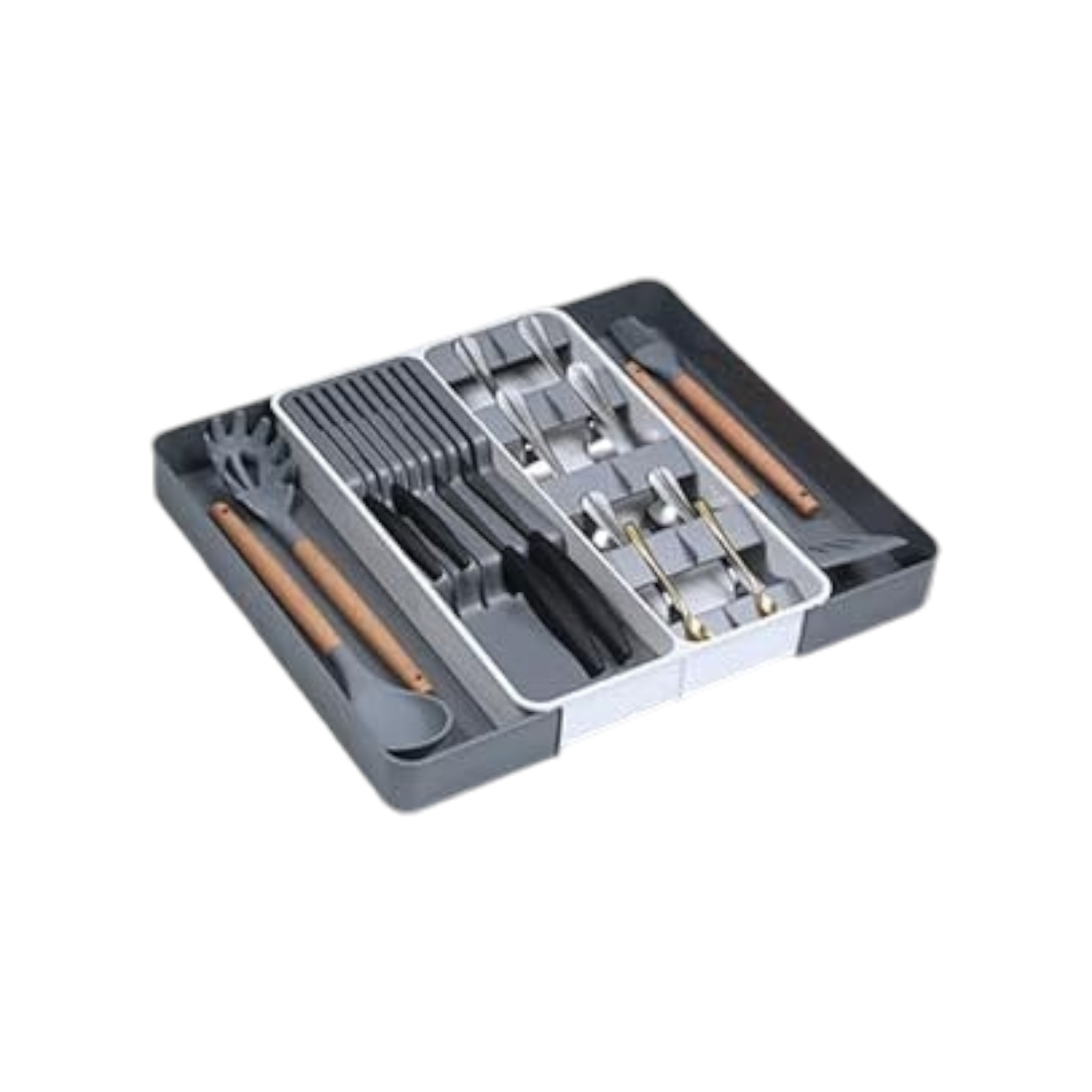 Aqua Expandable Utensil and Knife Drawer Organiser Tray 10120