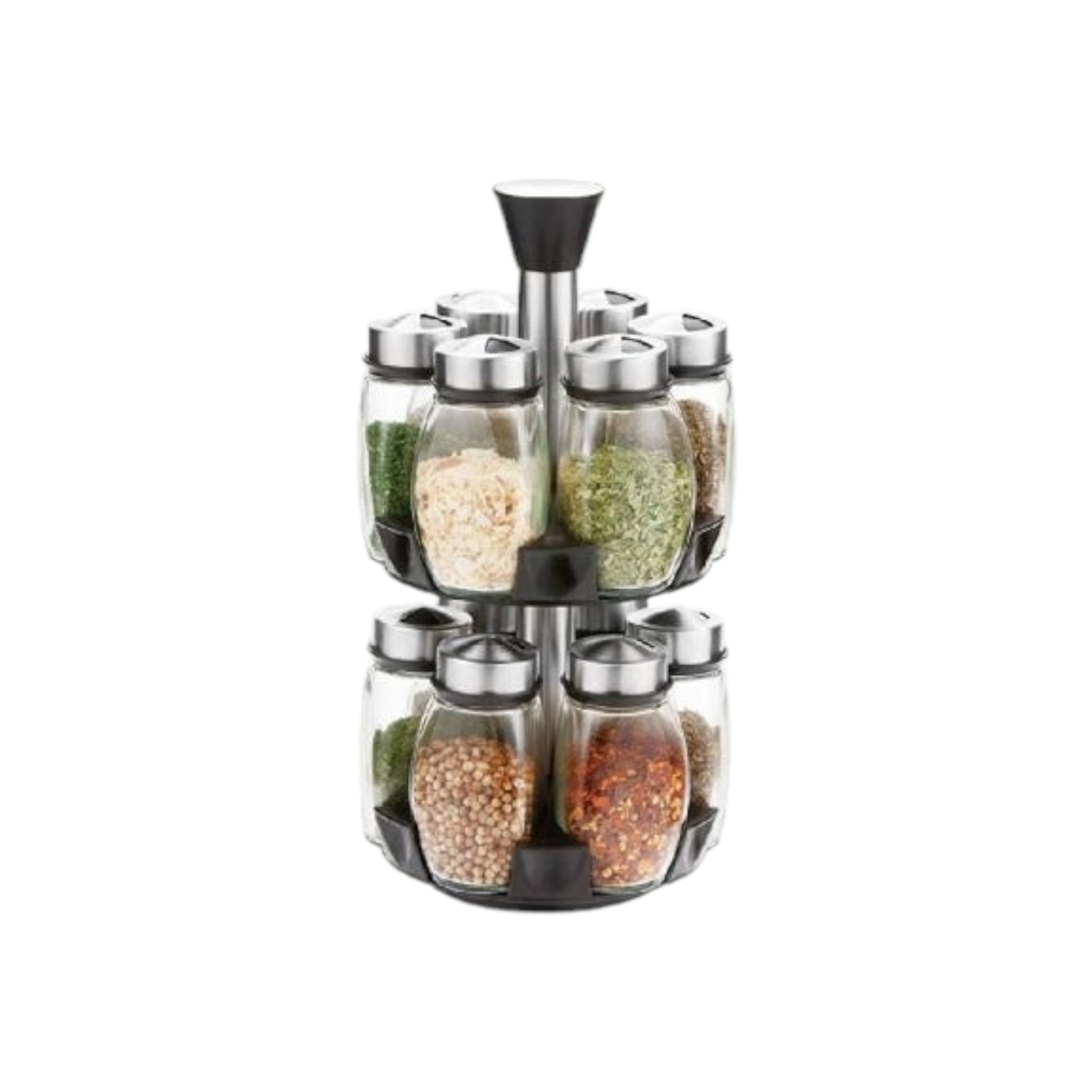 Aqua Spice Rack Black 12-Jar 25023