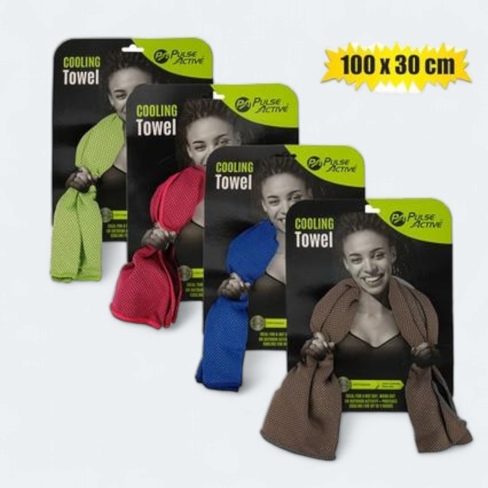 Pulse Active Fitness Gym Cooling Towel  100x30cm