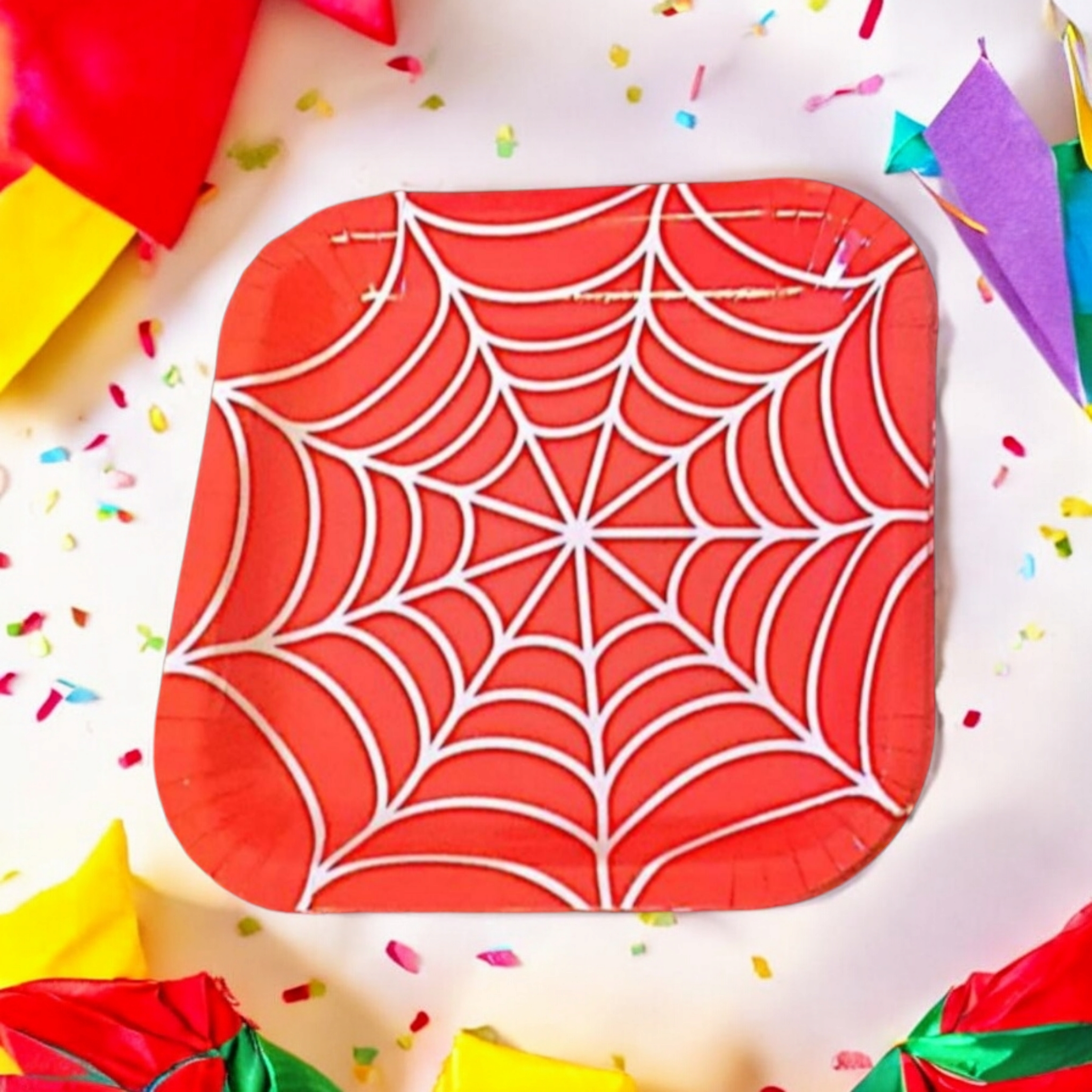 Disney Spiderman Party Paper Plate Square 7inch 10pack