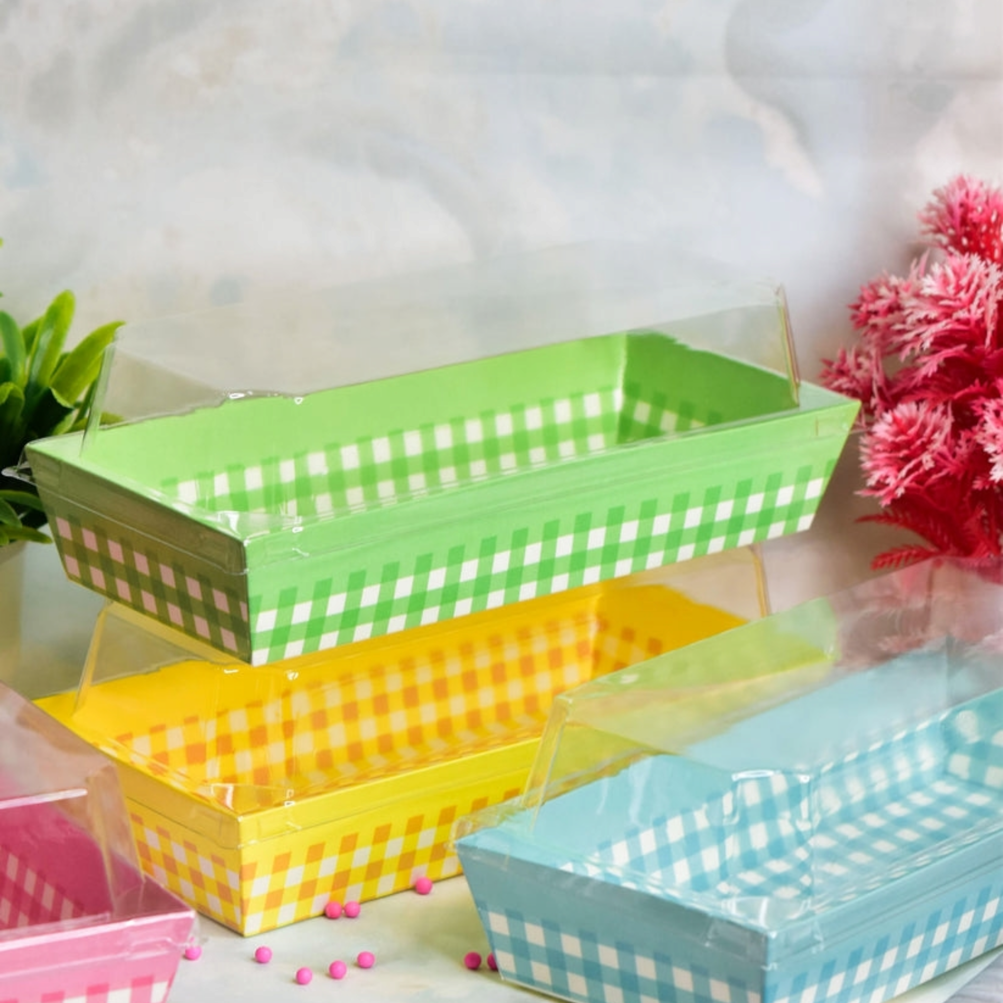 Patisserie Paper Cake Box with Lid 19x8.5cm