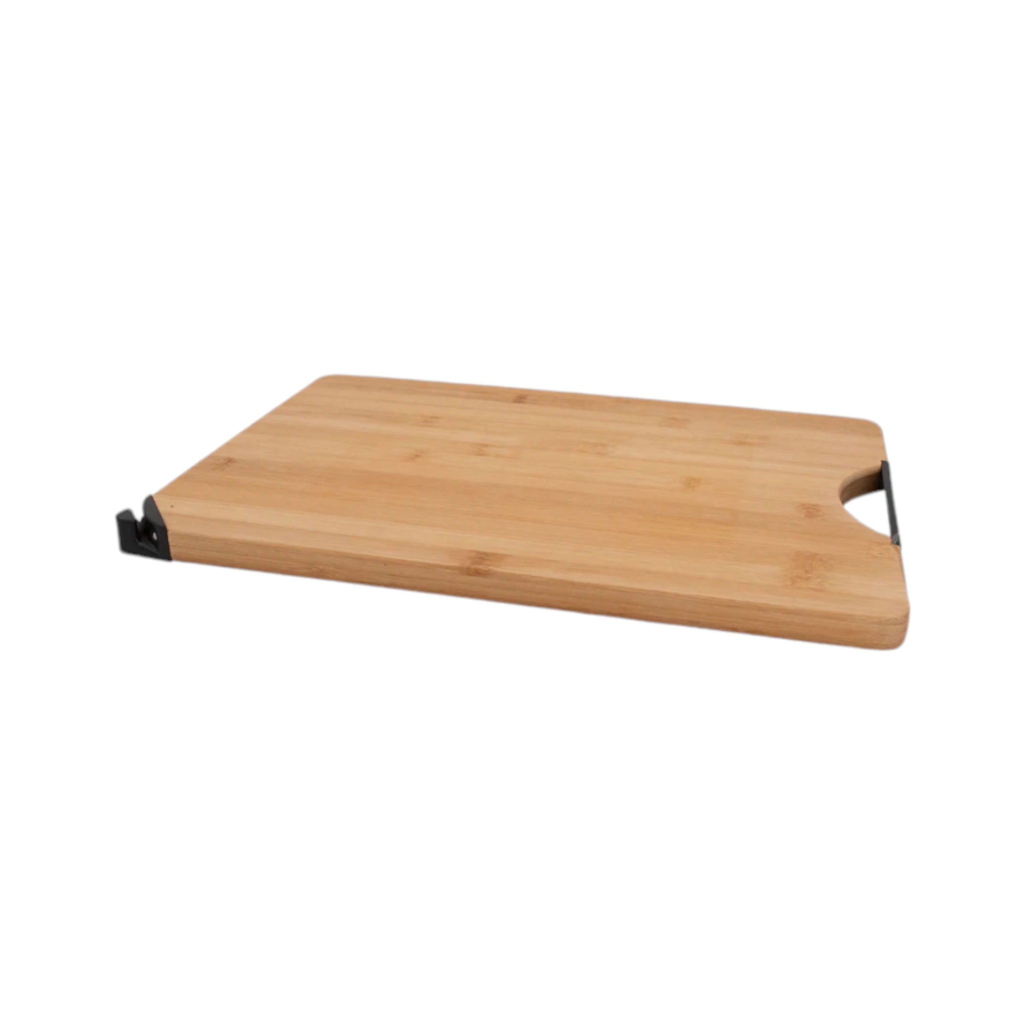 Regent Bamboo Cutting Board with Black Metal Handle 30228