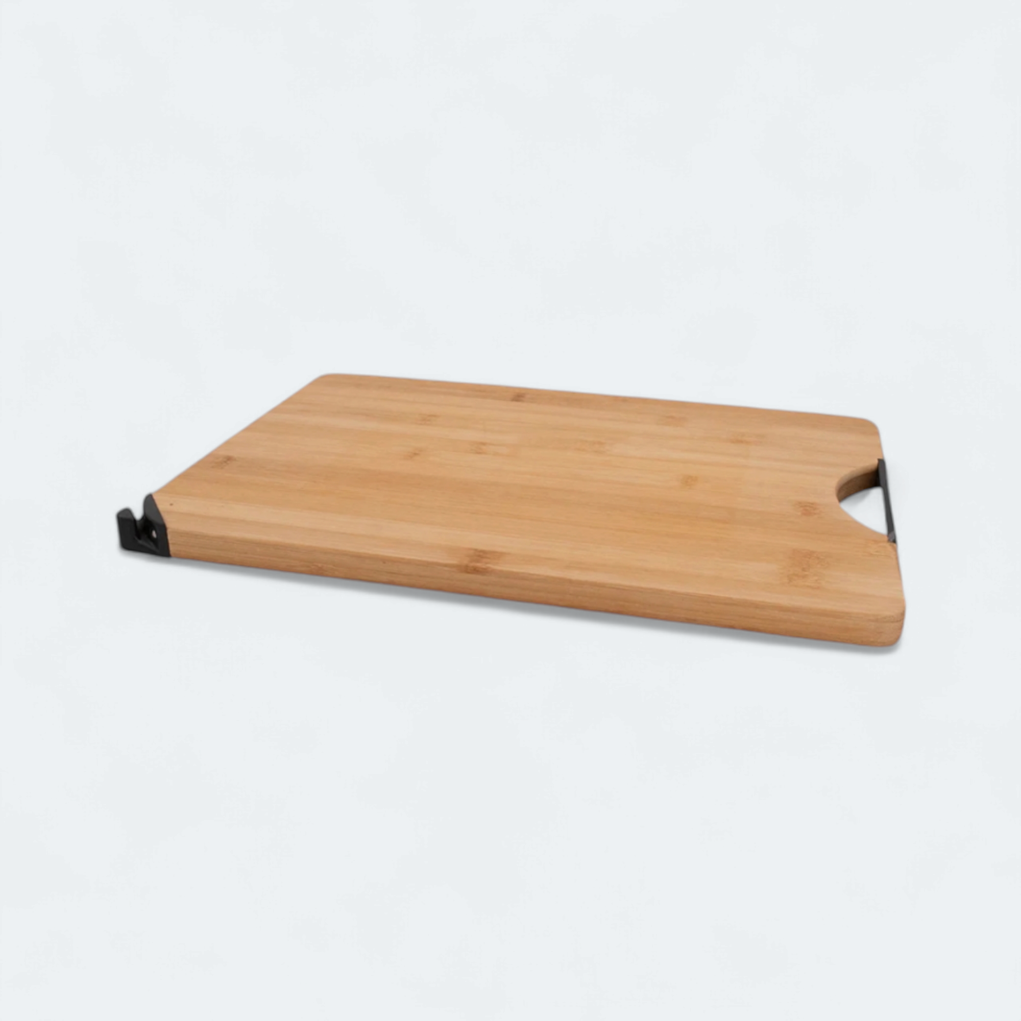 Regent Bamboo Cutting Board with Black Metal Handle 30228