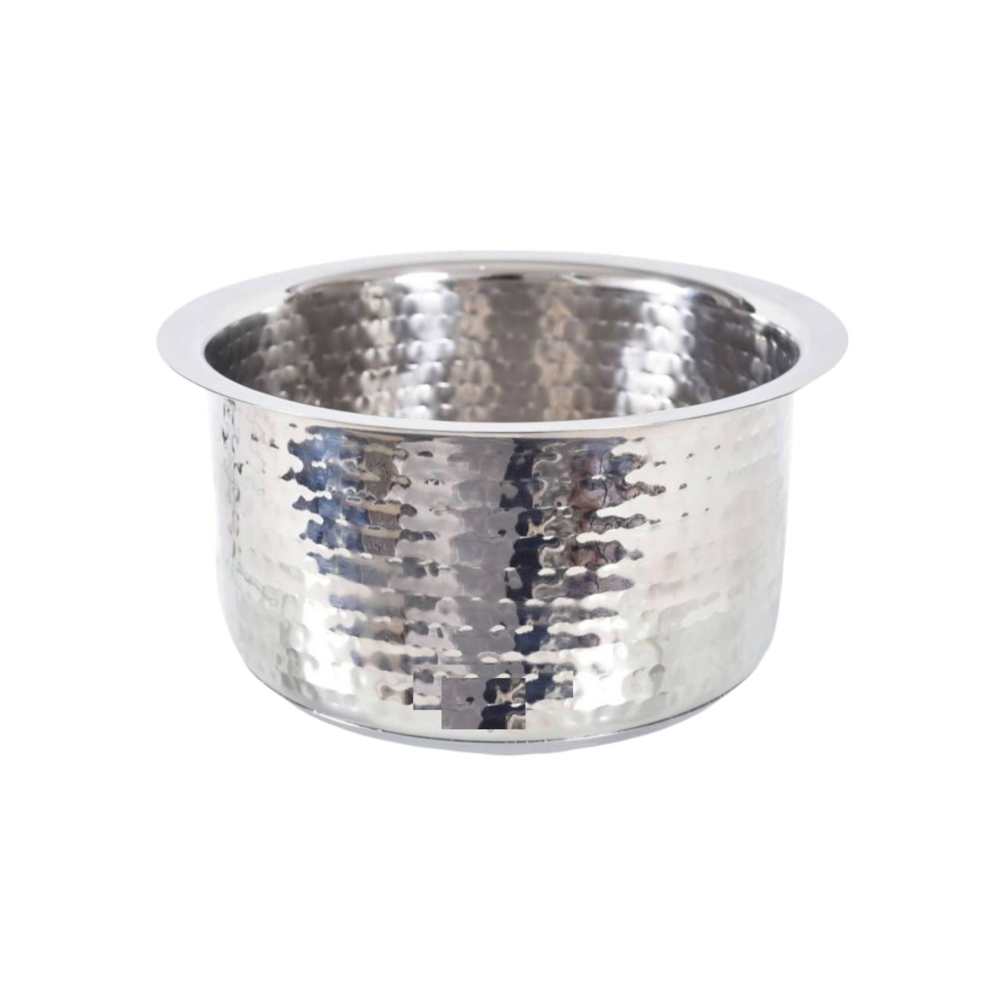 Aluminium Indian Hammered Deep Pot 5.5L with Lid No17 Round Heavy Duty 6256