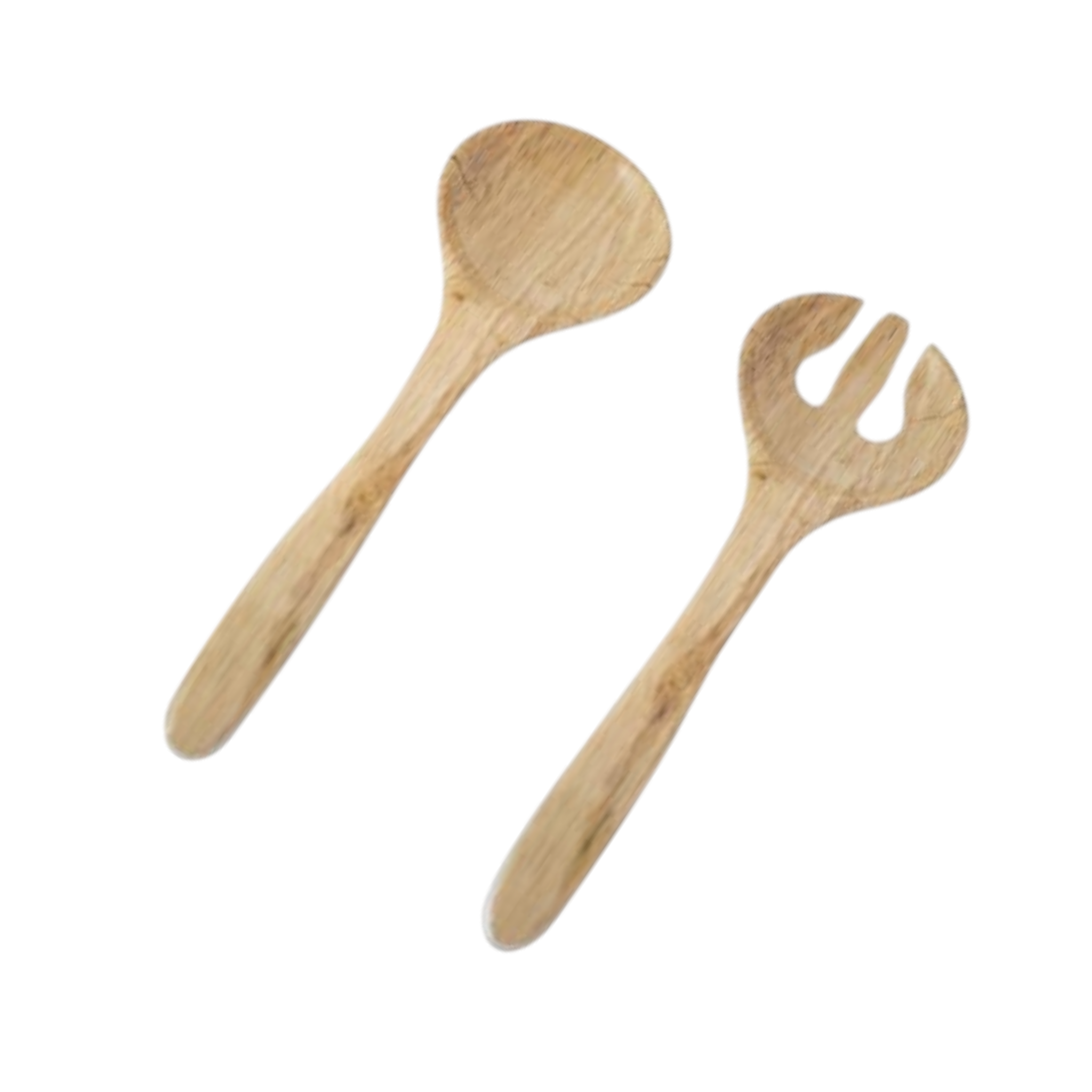 Home Classix Melamine Salad Spoon & Fork 28x75cm Natural Nature 20852