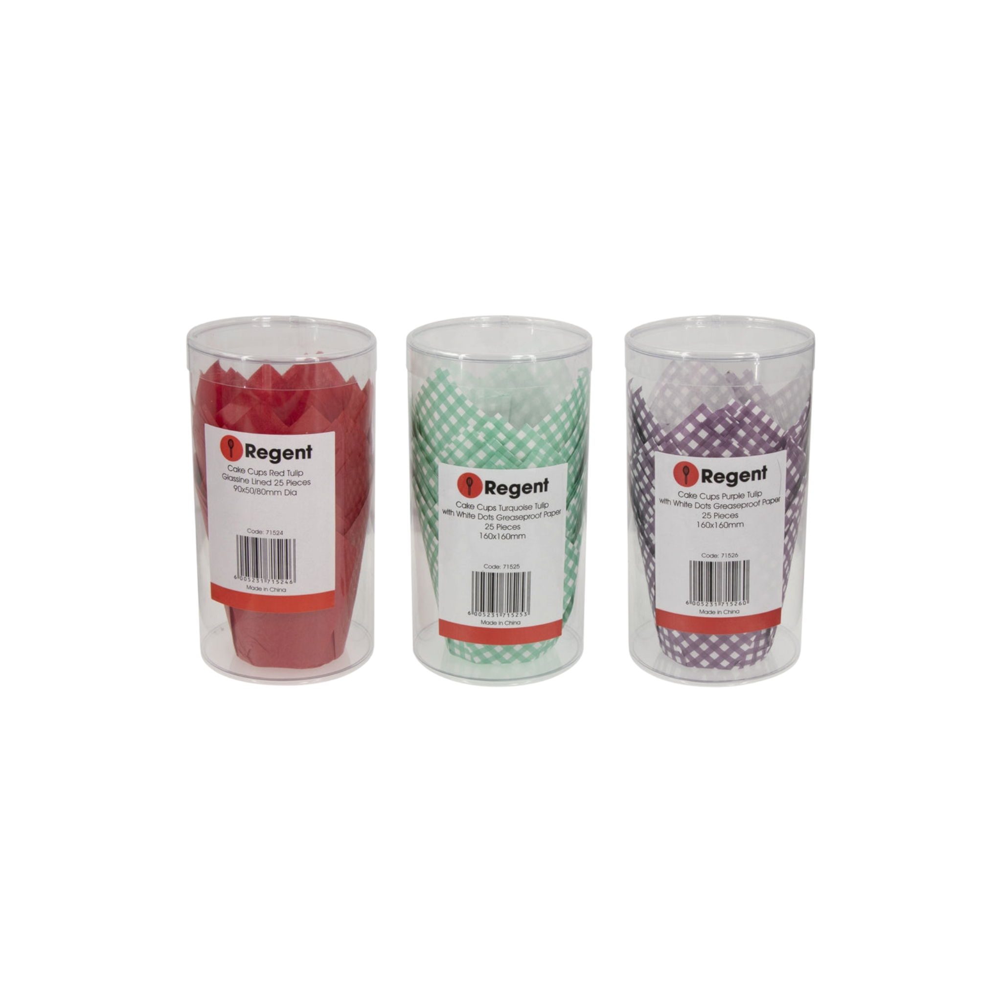 Regent Tulip Cupcake Paper Liners Tulip with White Dots Greasproof Paper 25pcs 71525