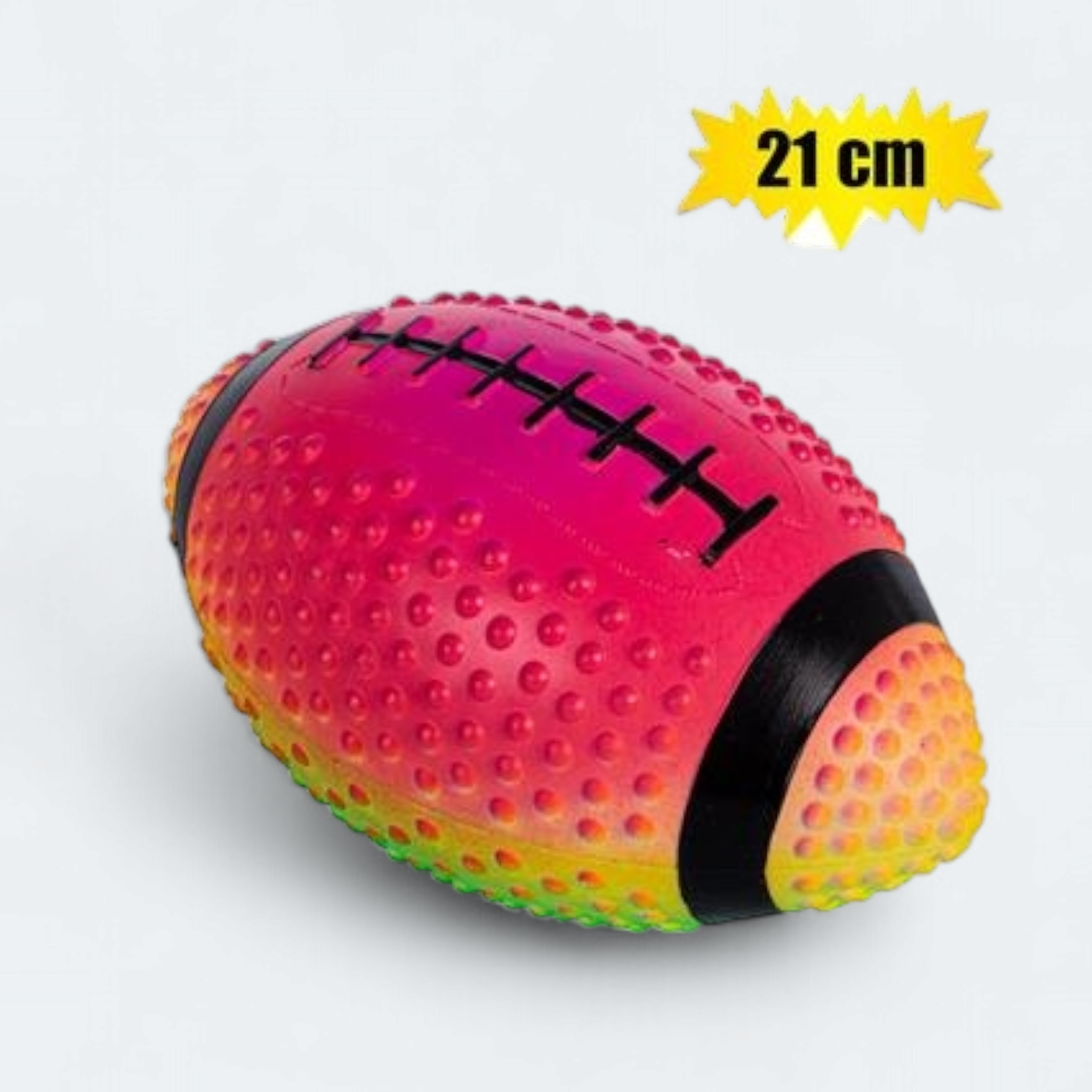 Rainbow Rugby Ball Grippy 21cm