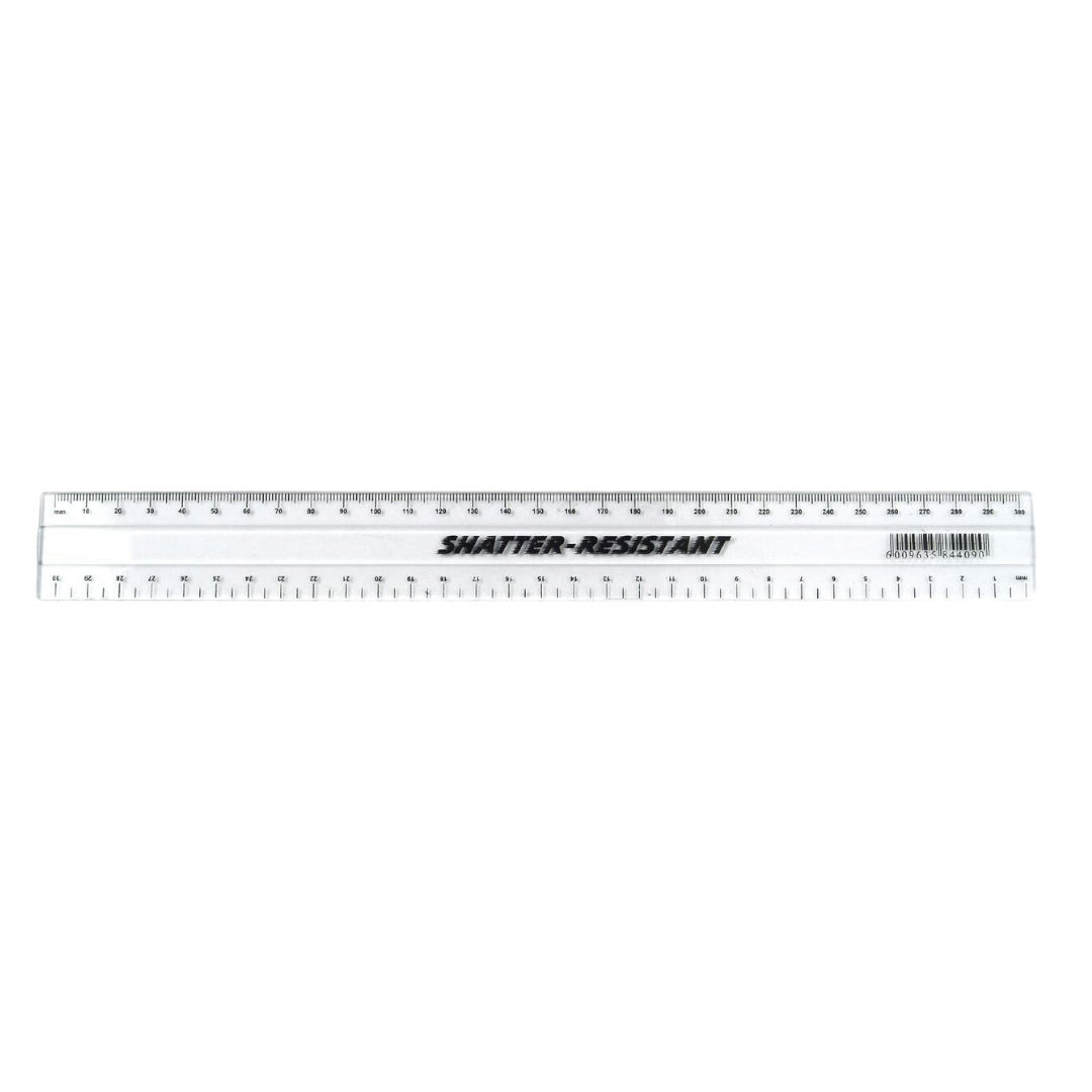 Plastic Ruler Solid Color 30cm 1pc