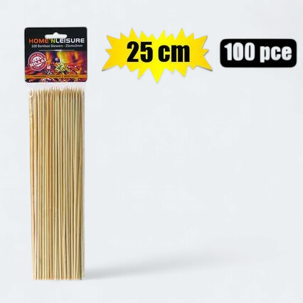 Bamboo Skewers 25cmx3mm 100pack