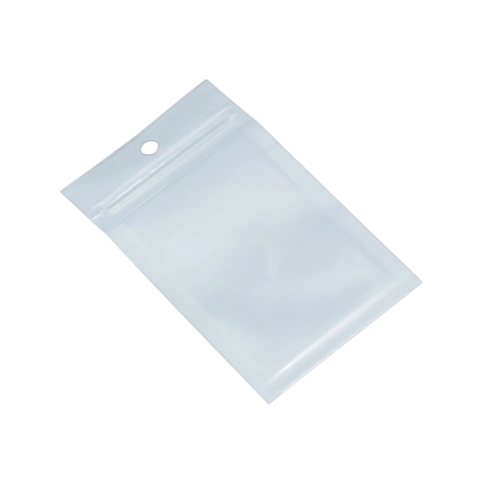 Plastic Zip Lock Bag White-Clear 150g with Hang Hole Resealable 9x12cm 25pack