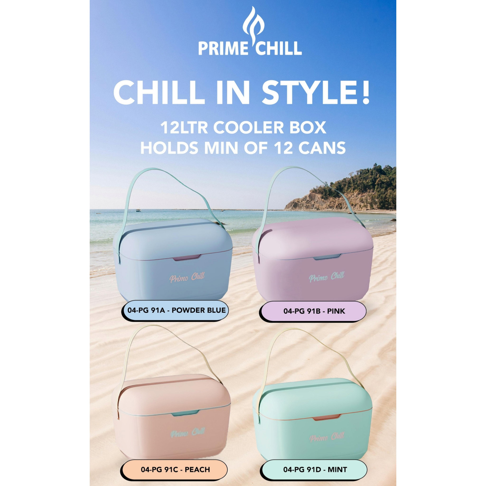 Totai Style 12L Prime Chill Retro Cooler Box