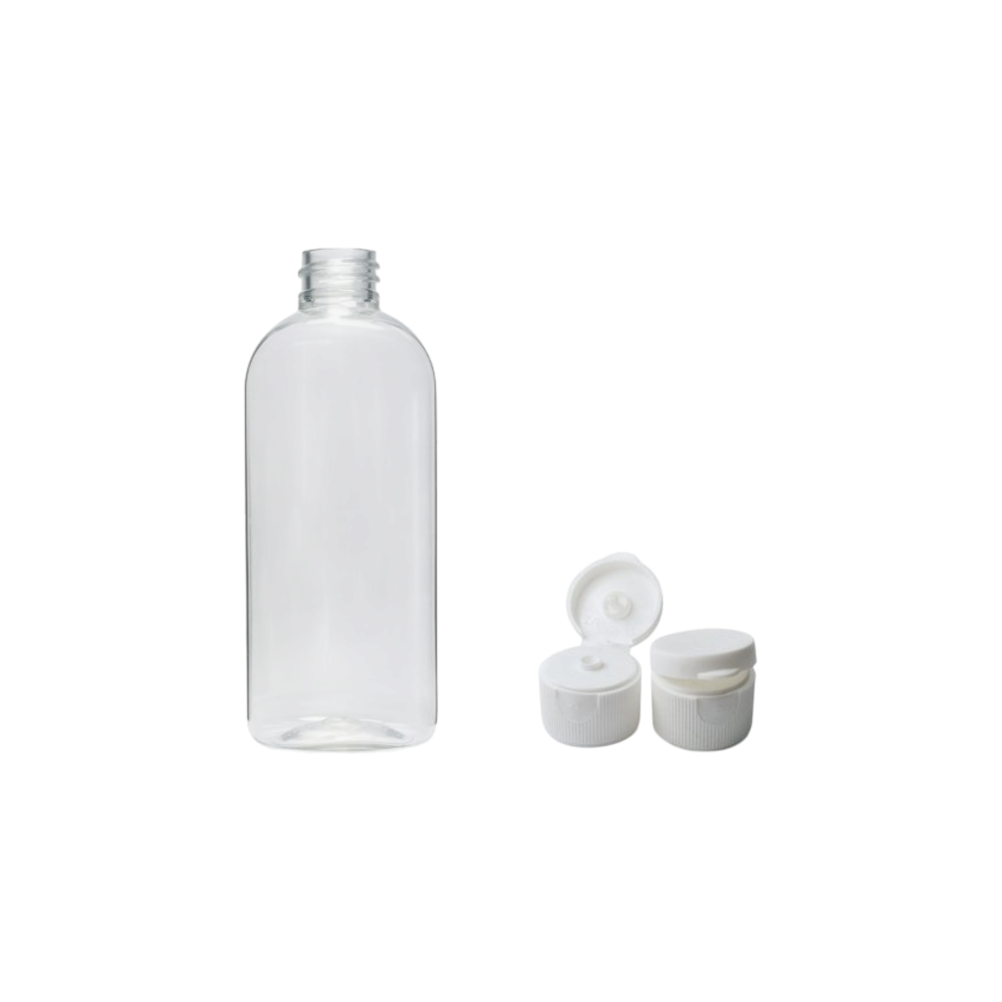 50ml Plastic Bottle Clear with Flip Lid Nu Ware