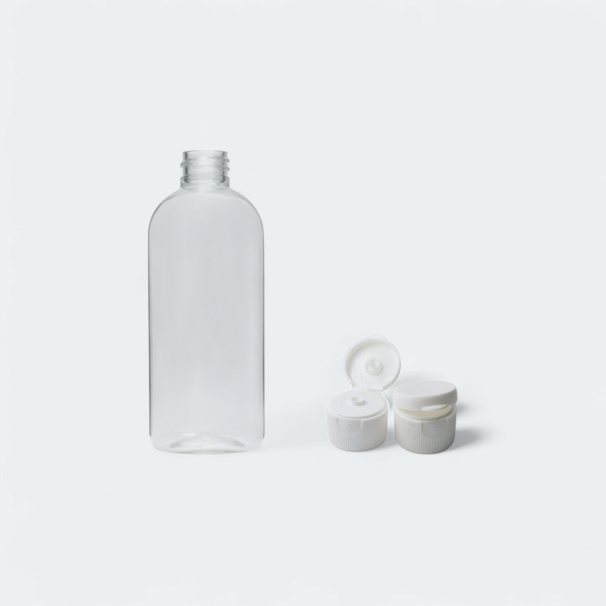 50ml Plastic Bottle Clear with Flip Lid Nu Ware