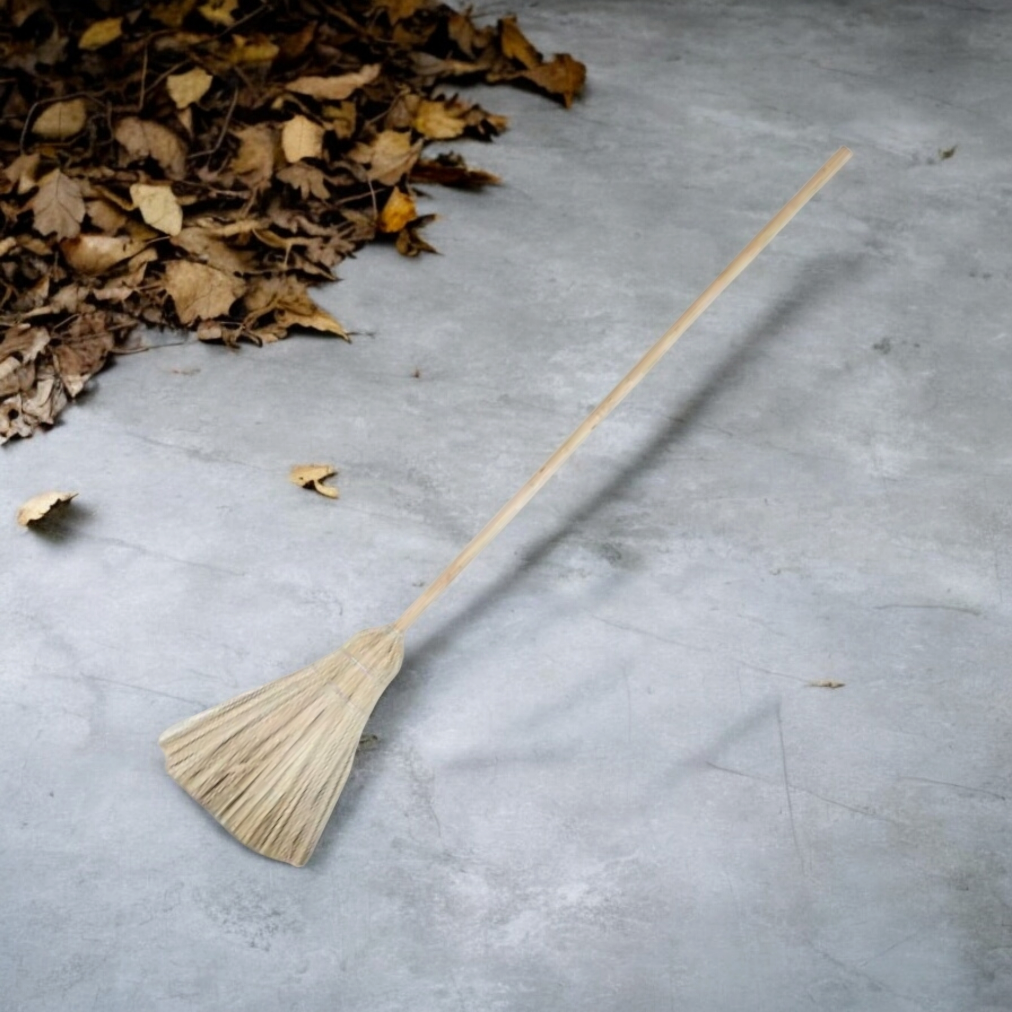 Grass Broom with Wooden Handle