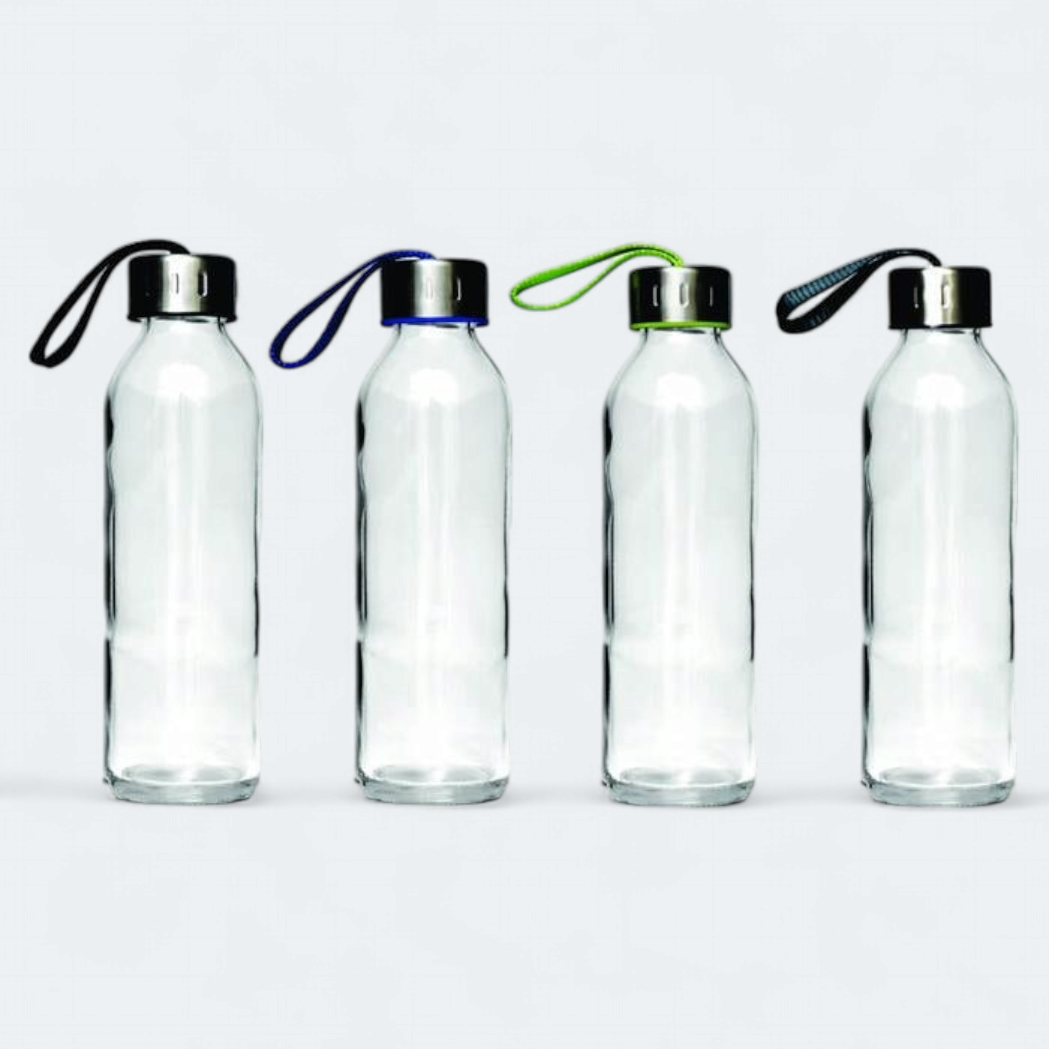 Consol Glass Drinking Bottle Slimline with Strap Lid 1pc 27334