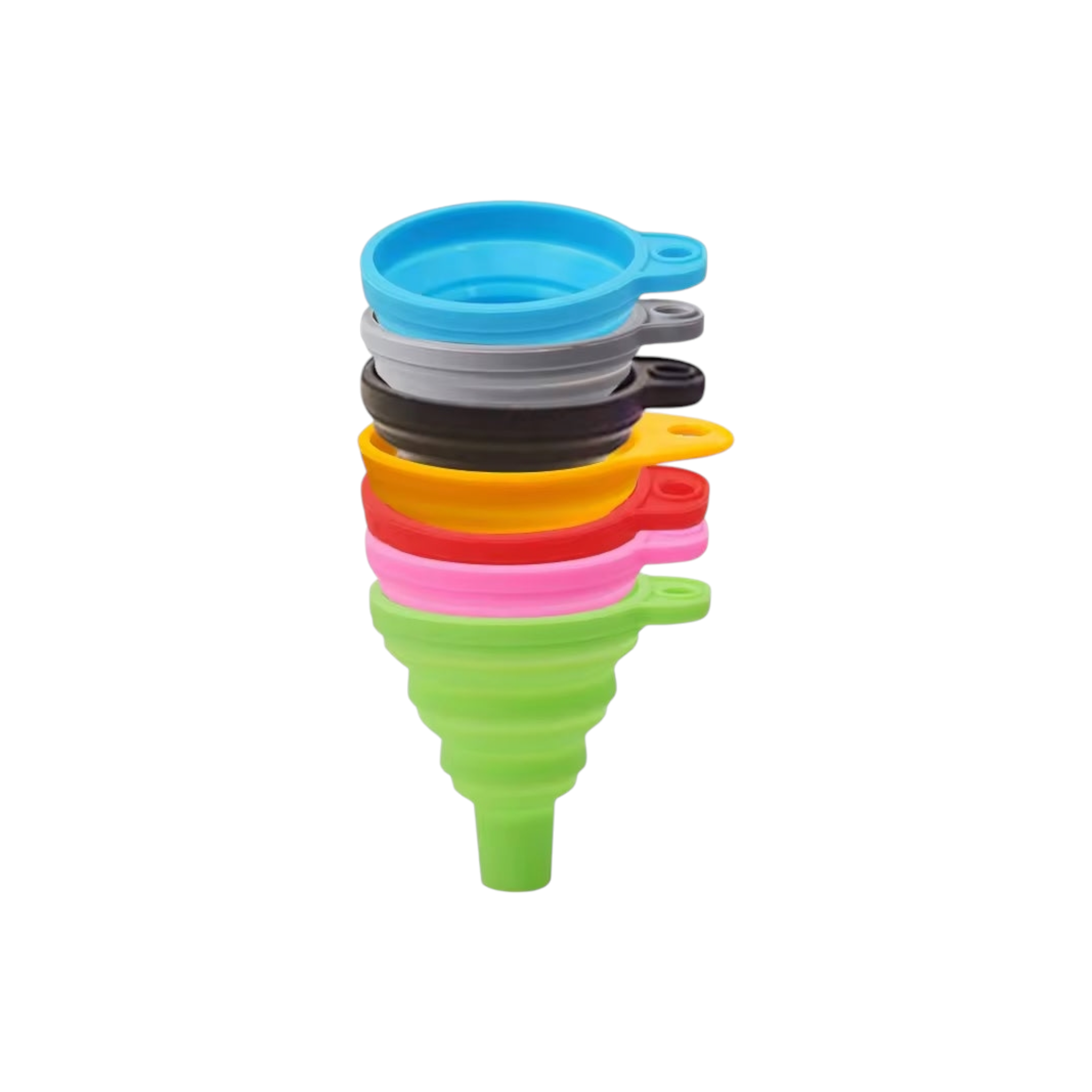 Mini Telescopic Silicone Collapsible Funnel 7x6x0.9cm 1pc