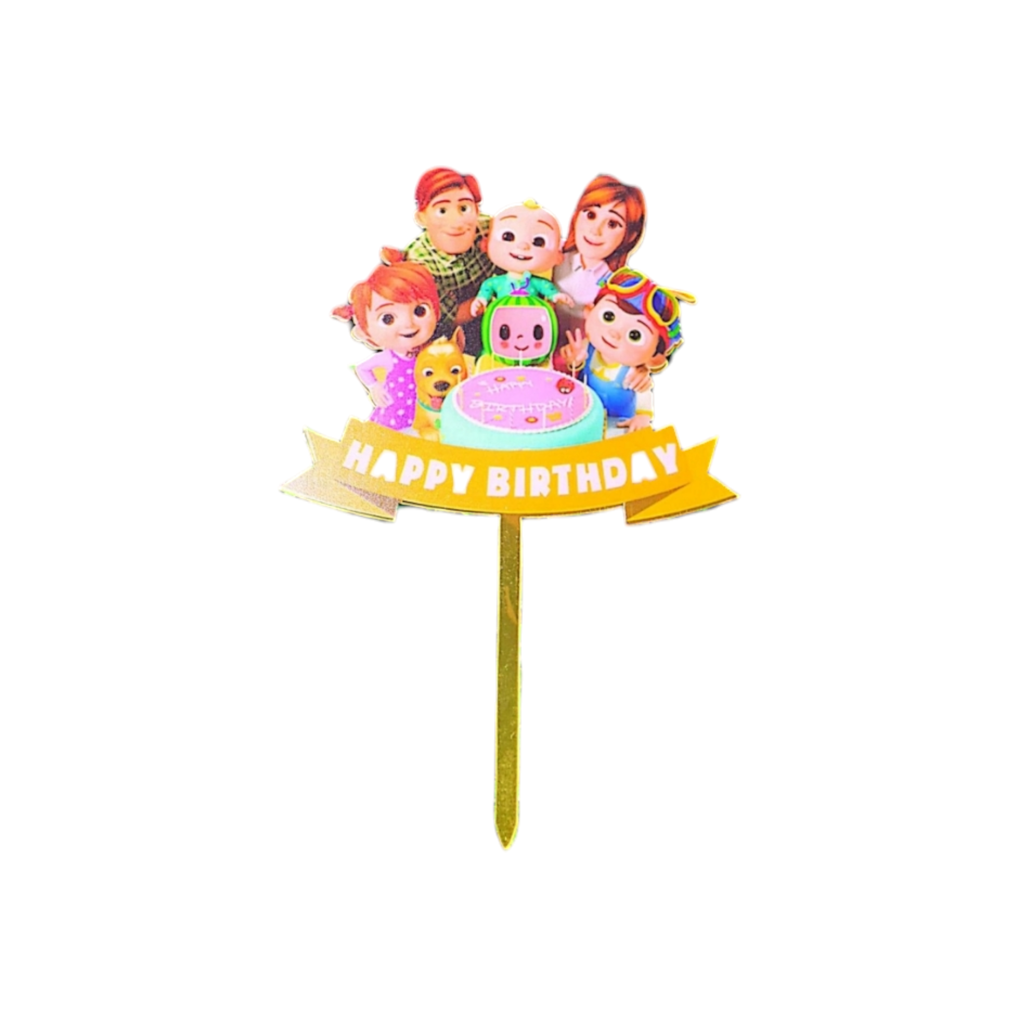 Acrylic Cake Topper Happy Birthday Cocomelon