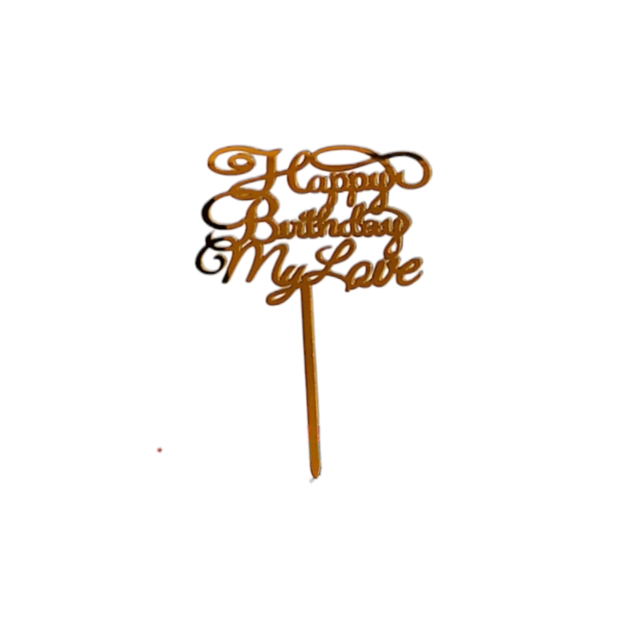 Acrylic Cake Topper Happy Birthday My Love 1pc