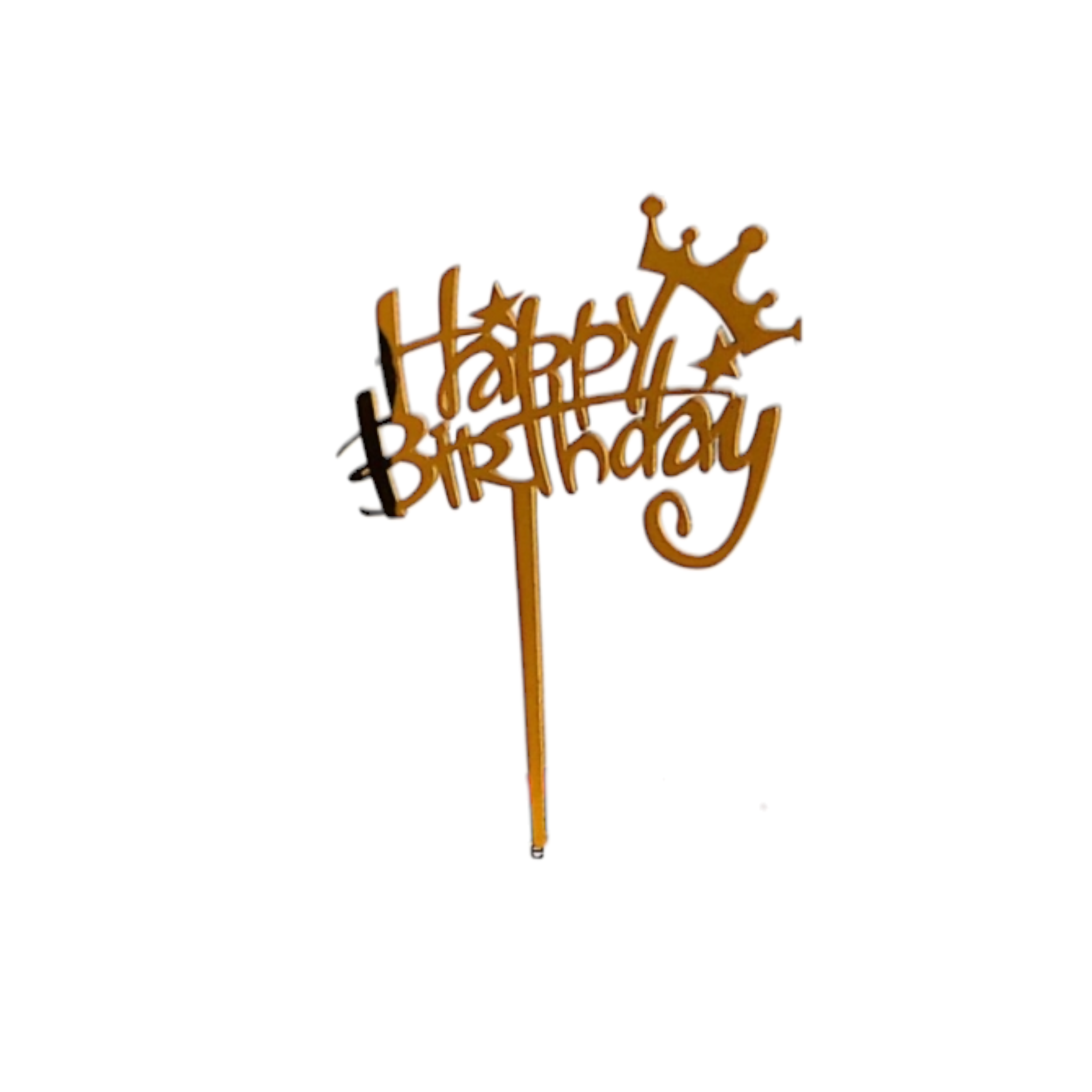 Acrylic Cake Topper Happy Birthday Crown