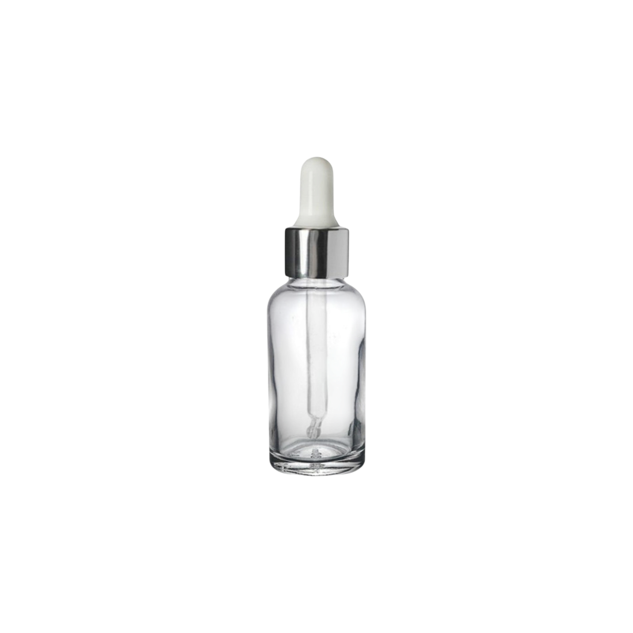 30ml Glass Dropper Bottle Clear with Pipette Lid