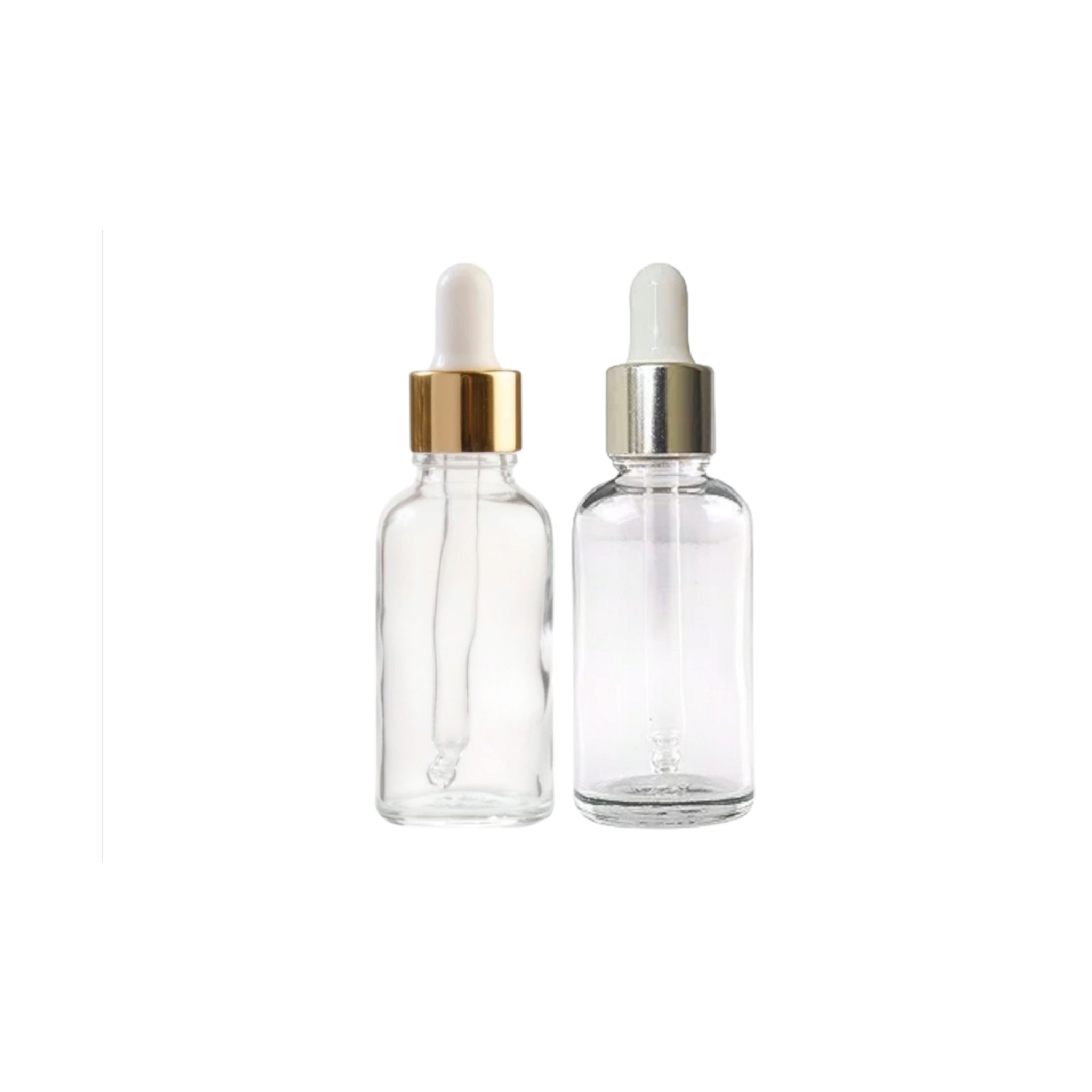 30ml Glass Dropper Bottle Clear with Pipette Lid