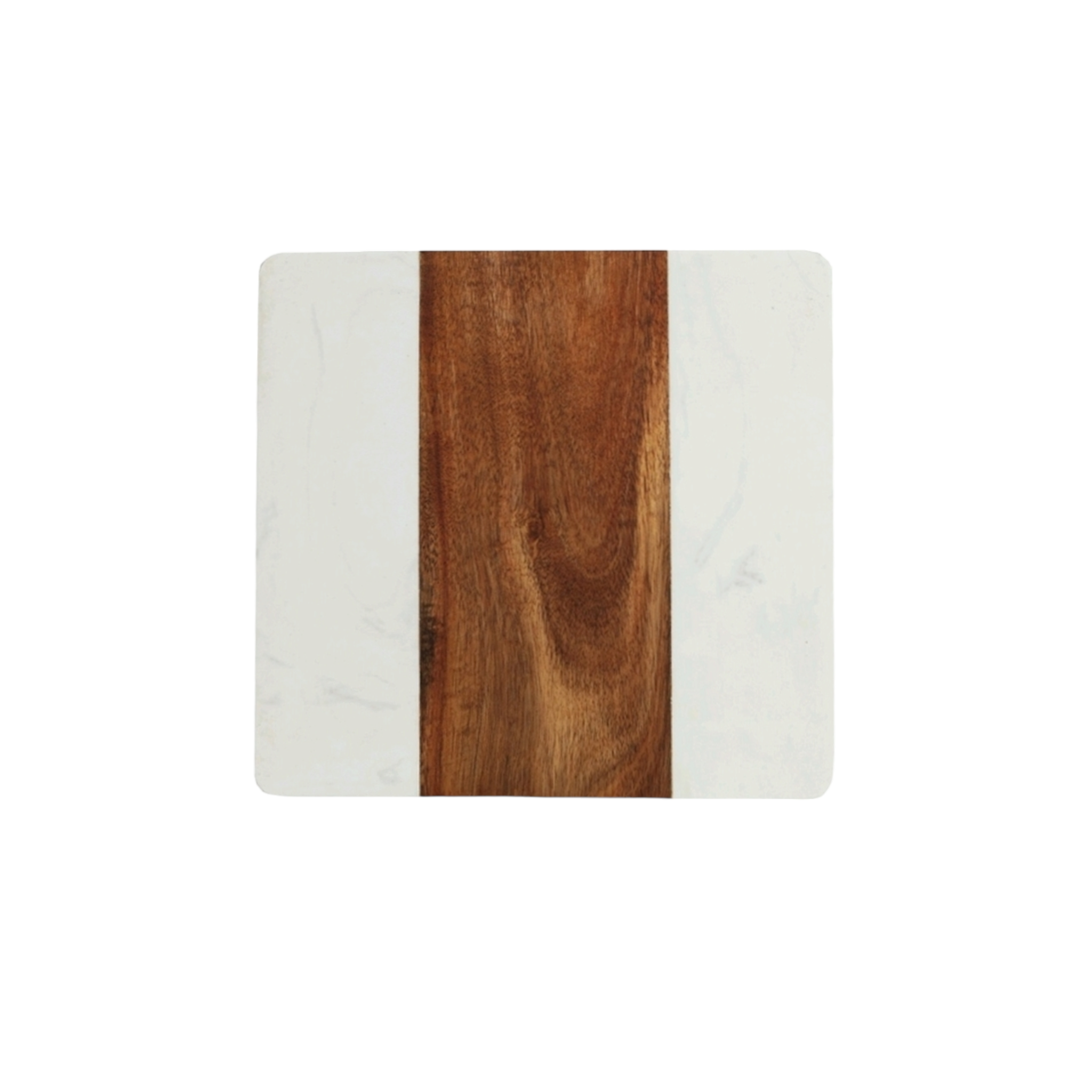 Aqua Acacia Cutting Board Square with Marble 34569