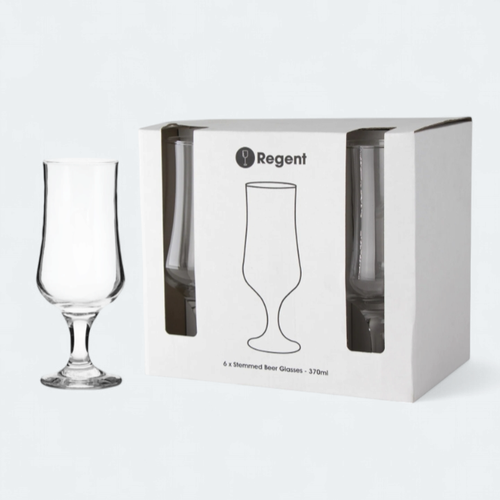 Regent Glass Tumbler 370ml Stemmed 6pack 10191