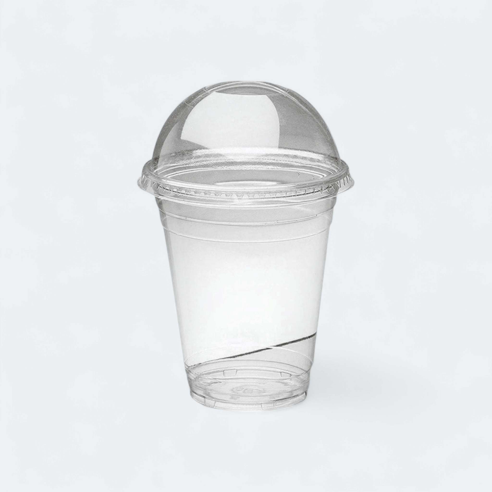 350ml Disposable PET Plastic Smoothie Cup with Dome Lid and Hole 10pack