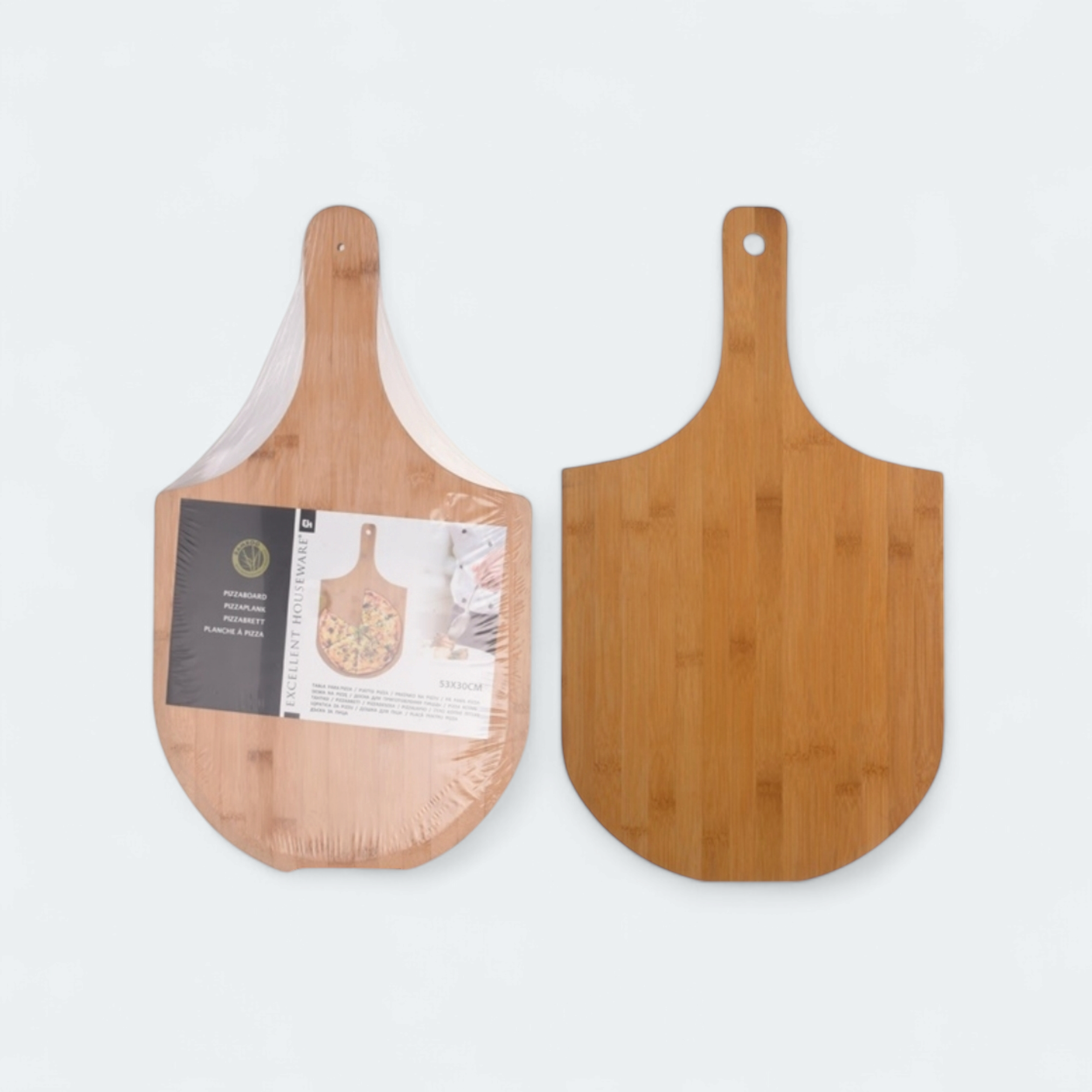 Bamboo Pizza Board Paddle Handle 53x30x1cm 21511