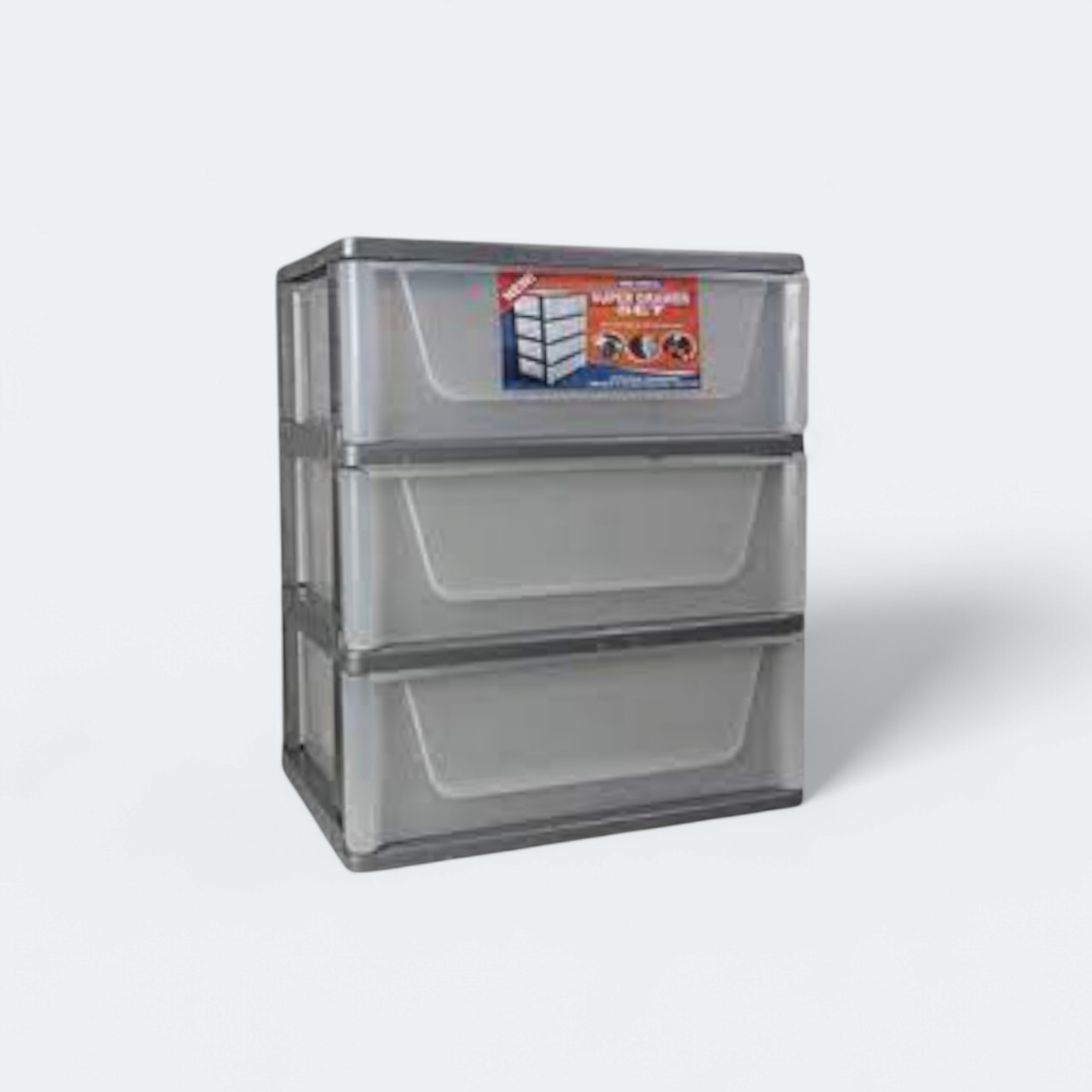 Nu Ware Super Storage Drawer 3-Tier Platinum MC-DS3P