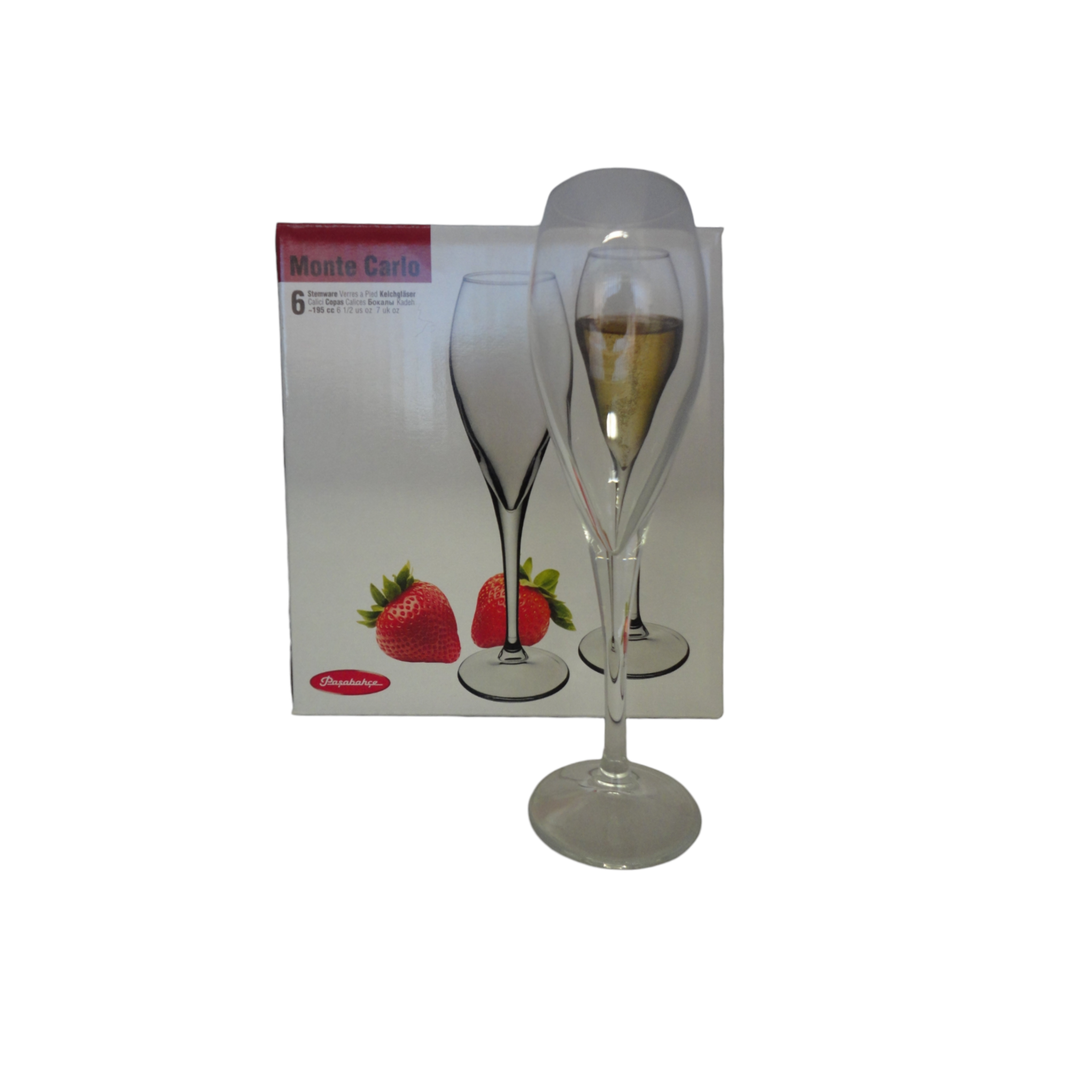 Monte Carlo Glass Tumbler Champagne 6pc 23104-1