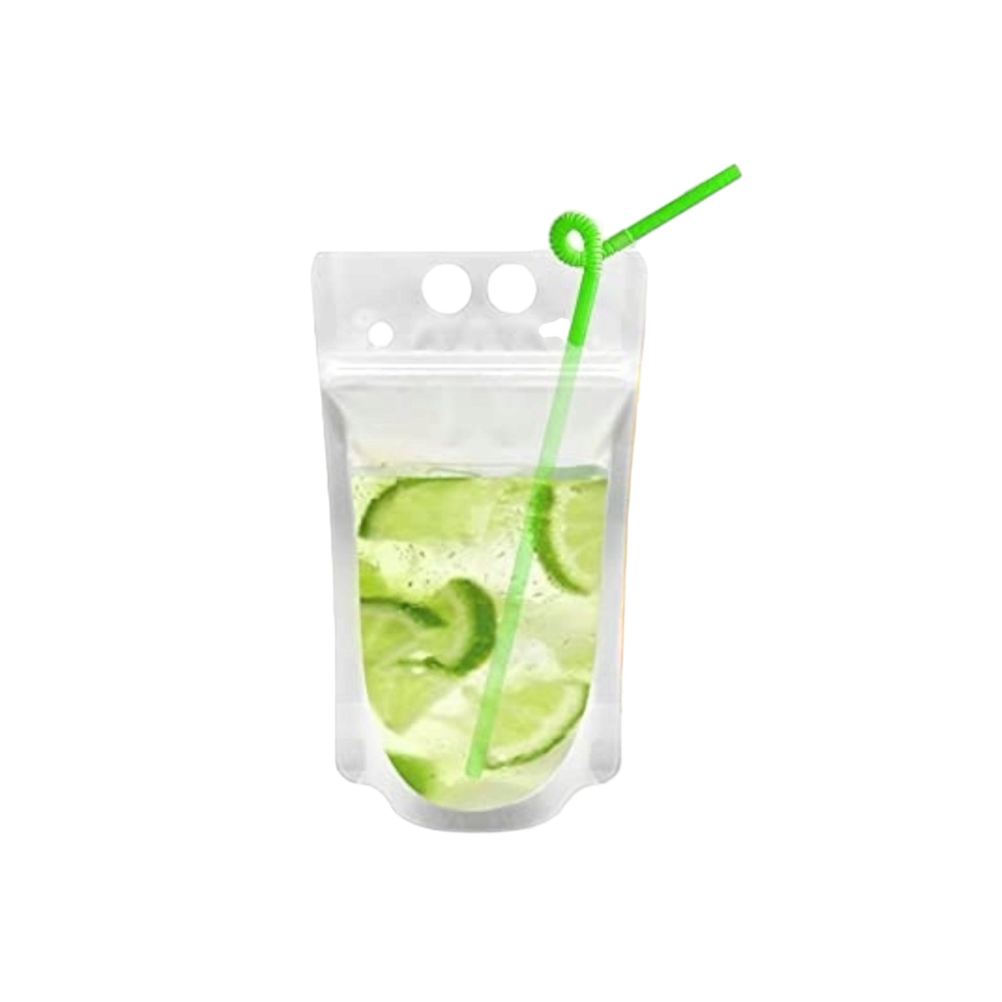 500ml Reusable Stand-Up Drink Pouches 13x23x4cm 100microns 1pc