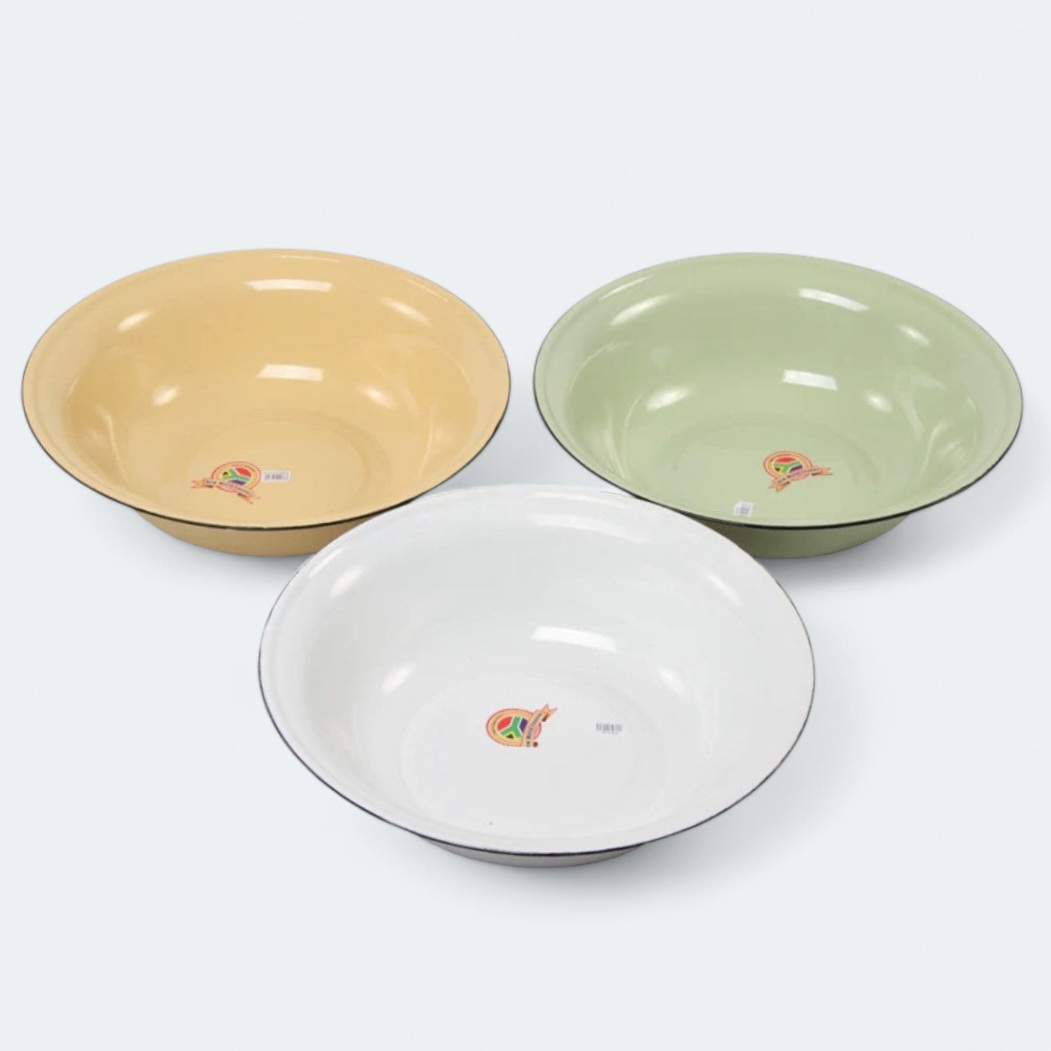 Enamel Wash Basin 34cm White