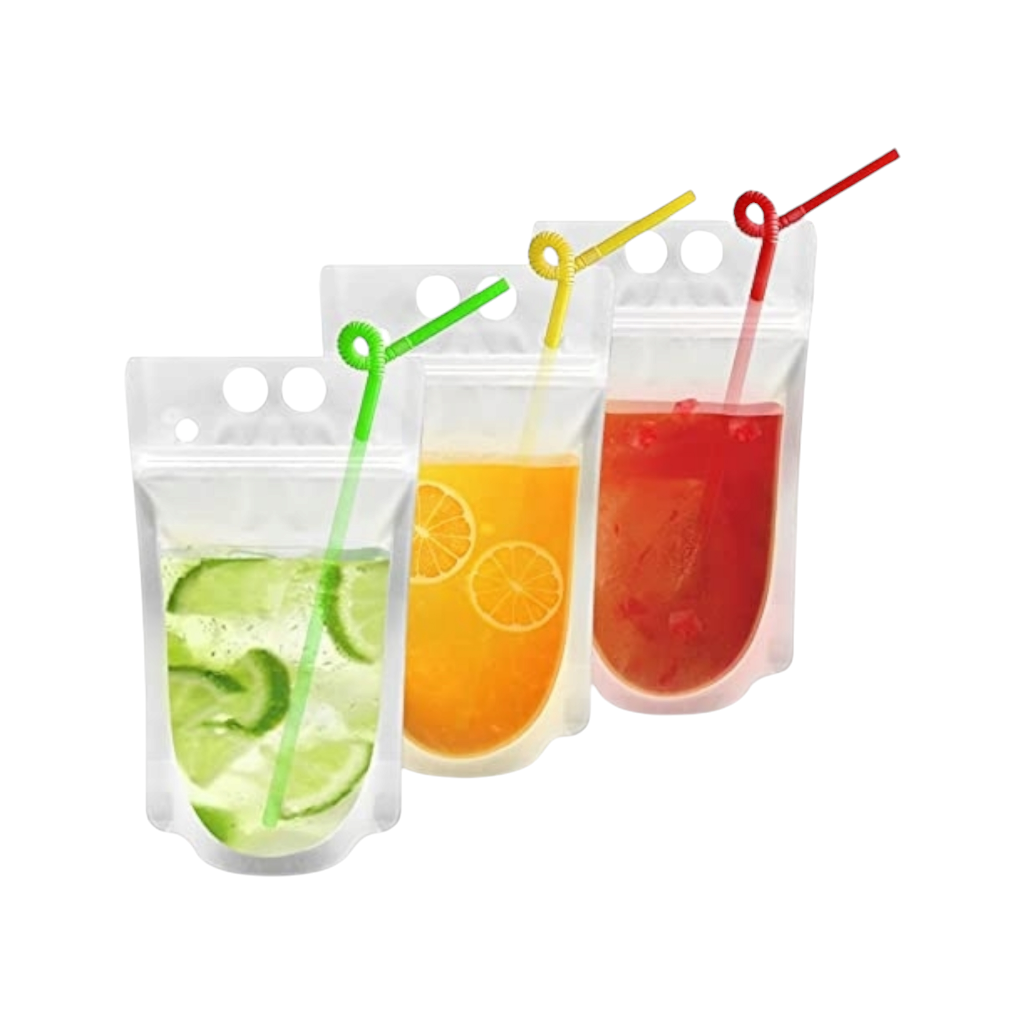 500ml Reusable Stand-Up Drink Pouches 13x23x4cm 100microns 1pc