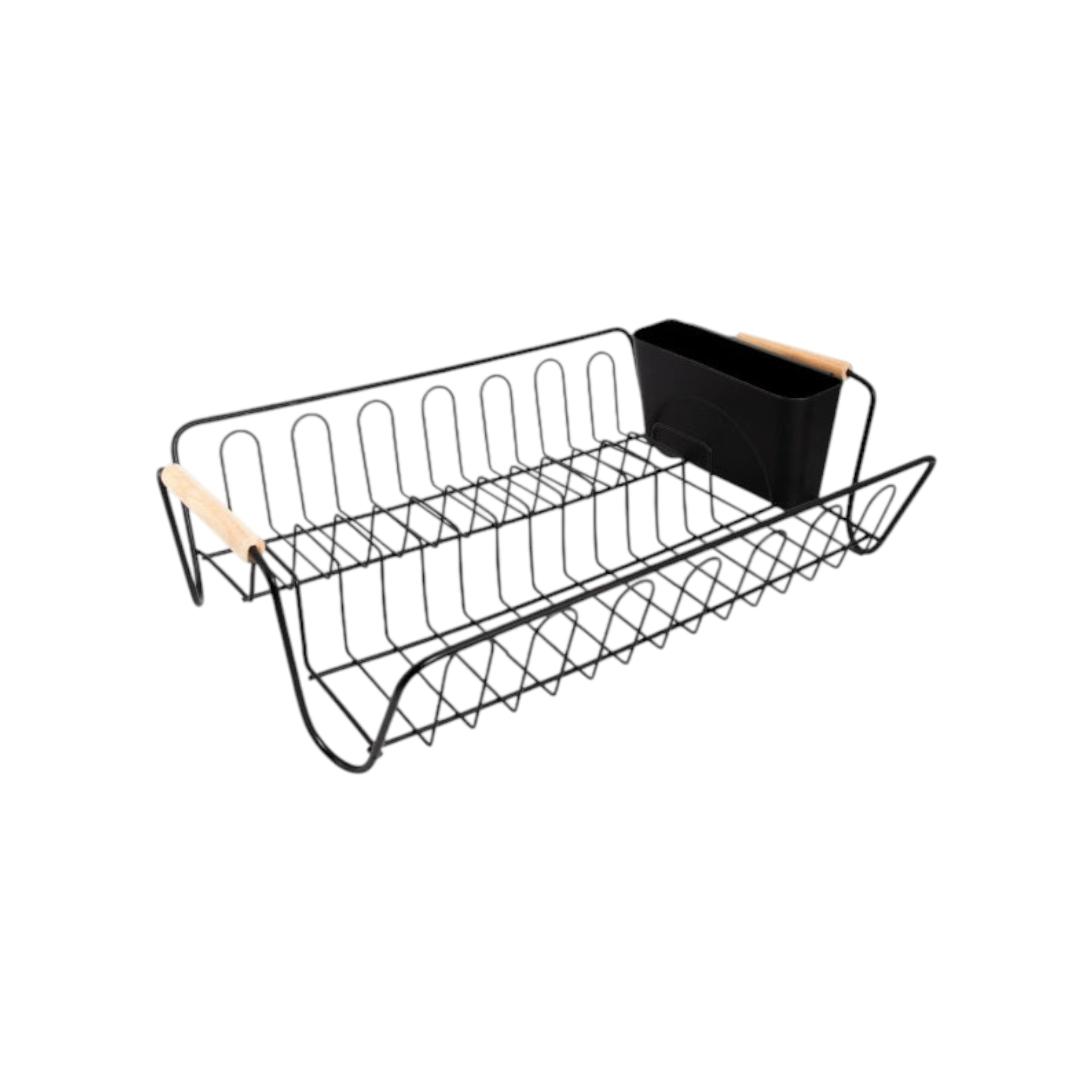 Regent Kitchen Wire Rack Powder Coated Black with Wooden Handle 41849