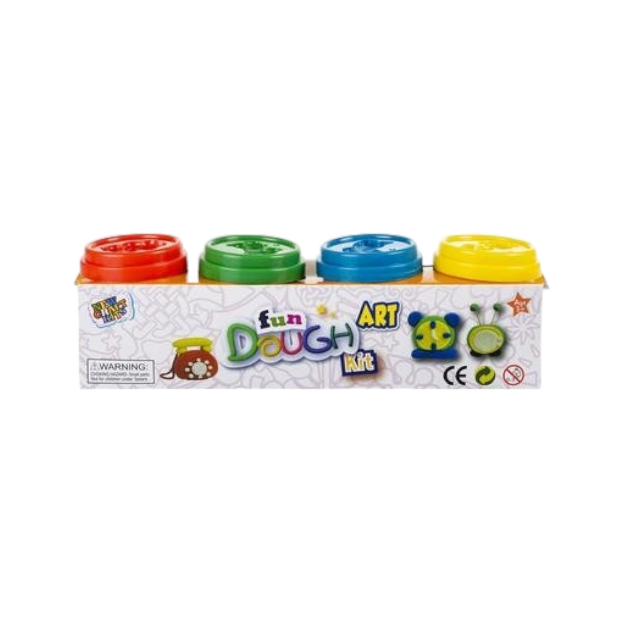 Edu Kids Play Dough 60g Tub 4-Colors Set