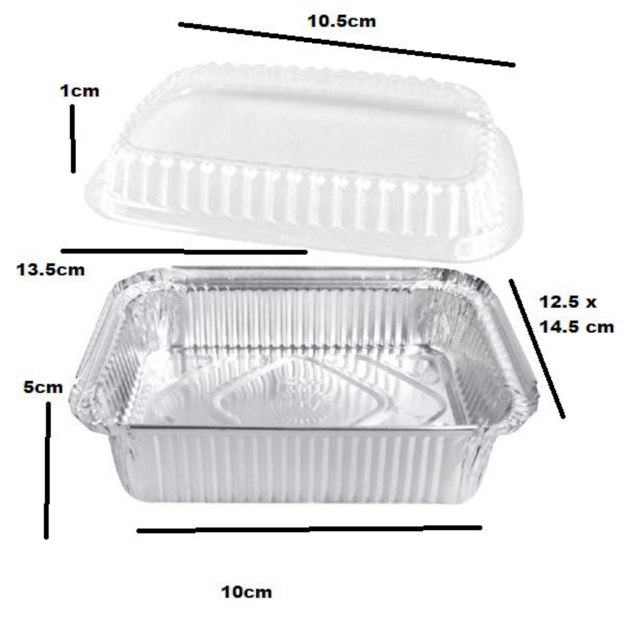 Aluminum Foil Takeaway Container Tub Disposable FG-413PD with PET Clear LID 4133 1pc